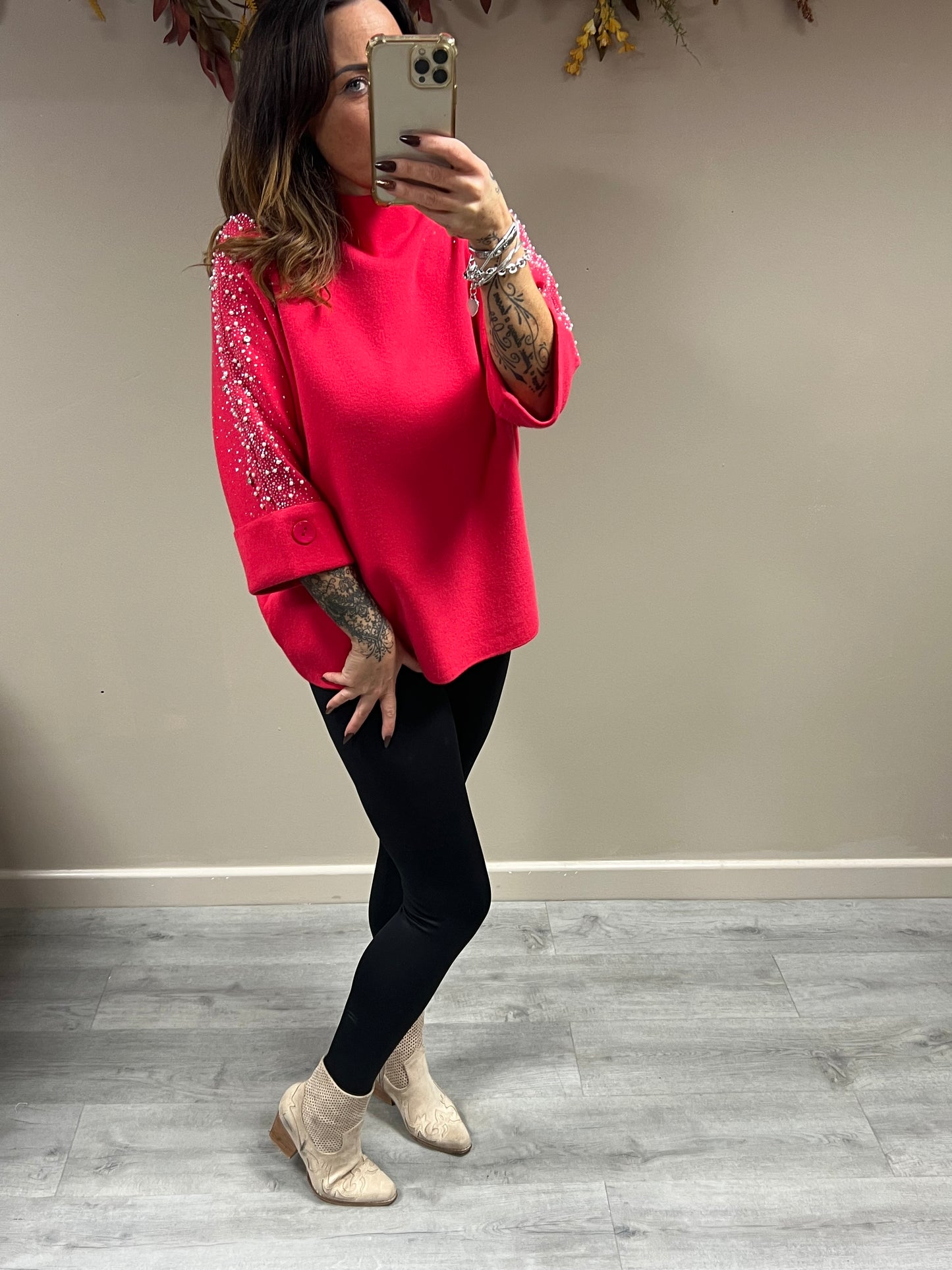 Sparkle Shoulder Button Knit