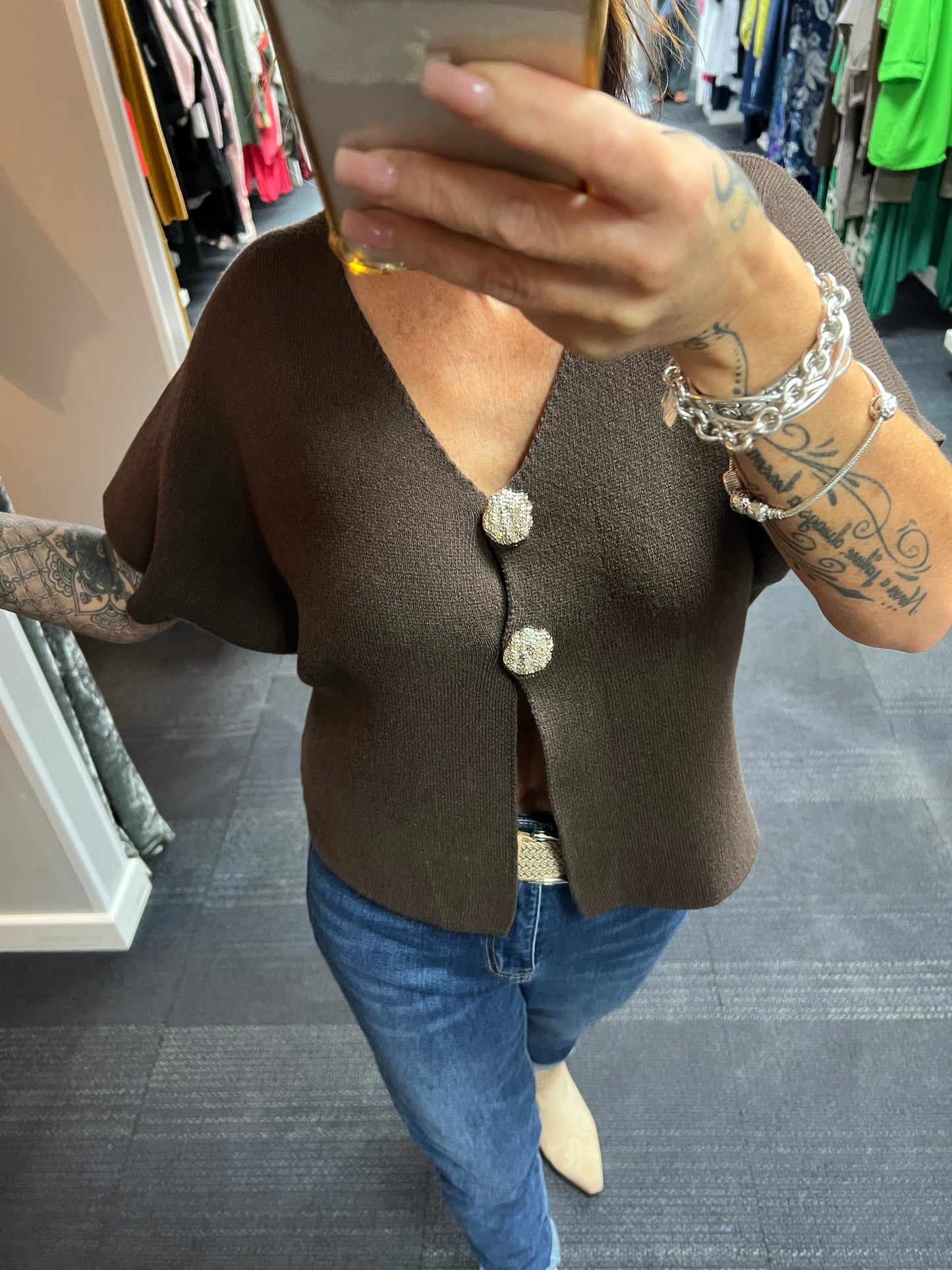 Gold Button Cardigan