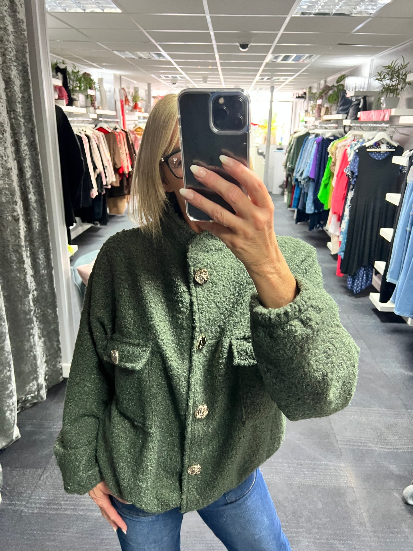 Boucle Bomber Jacket