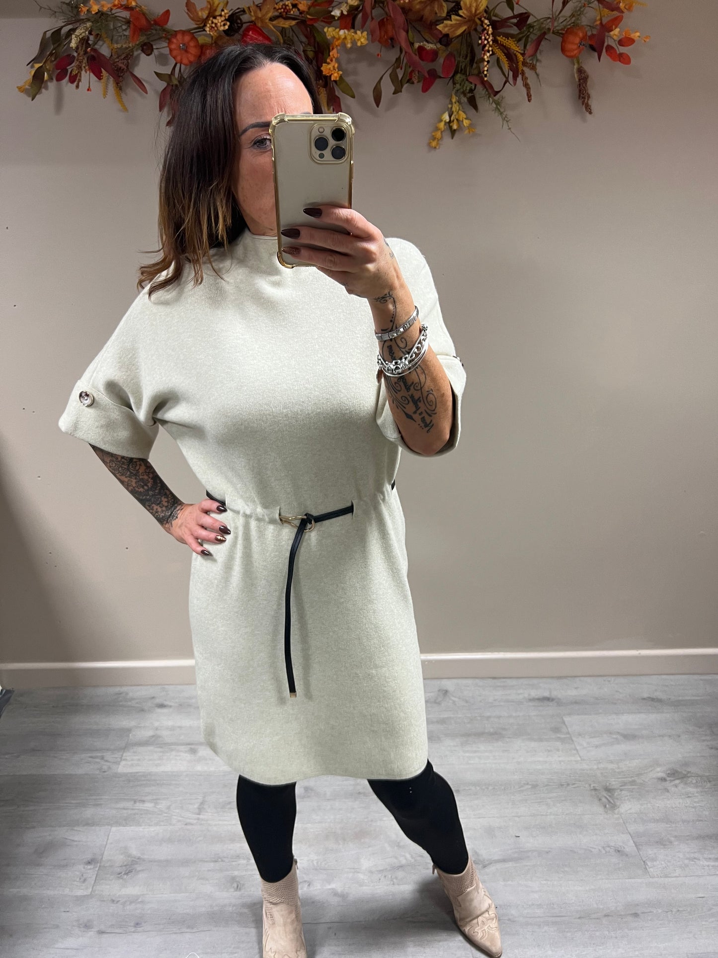 Belted Knit Dress