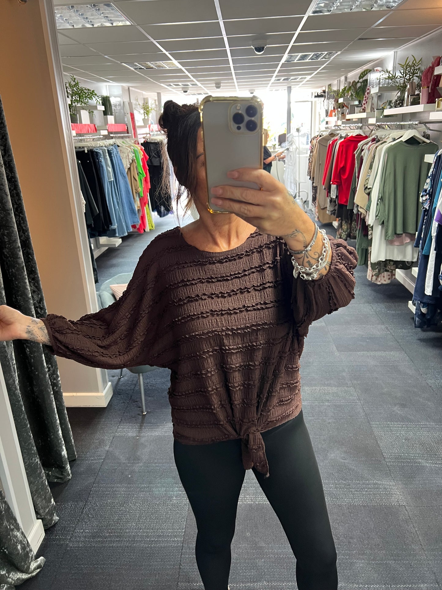 Ruffled Tie Top