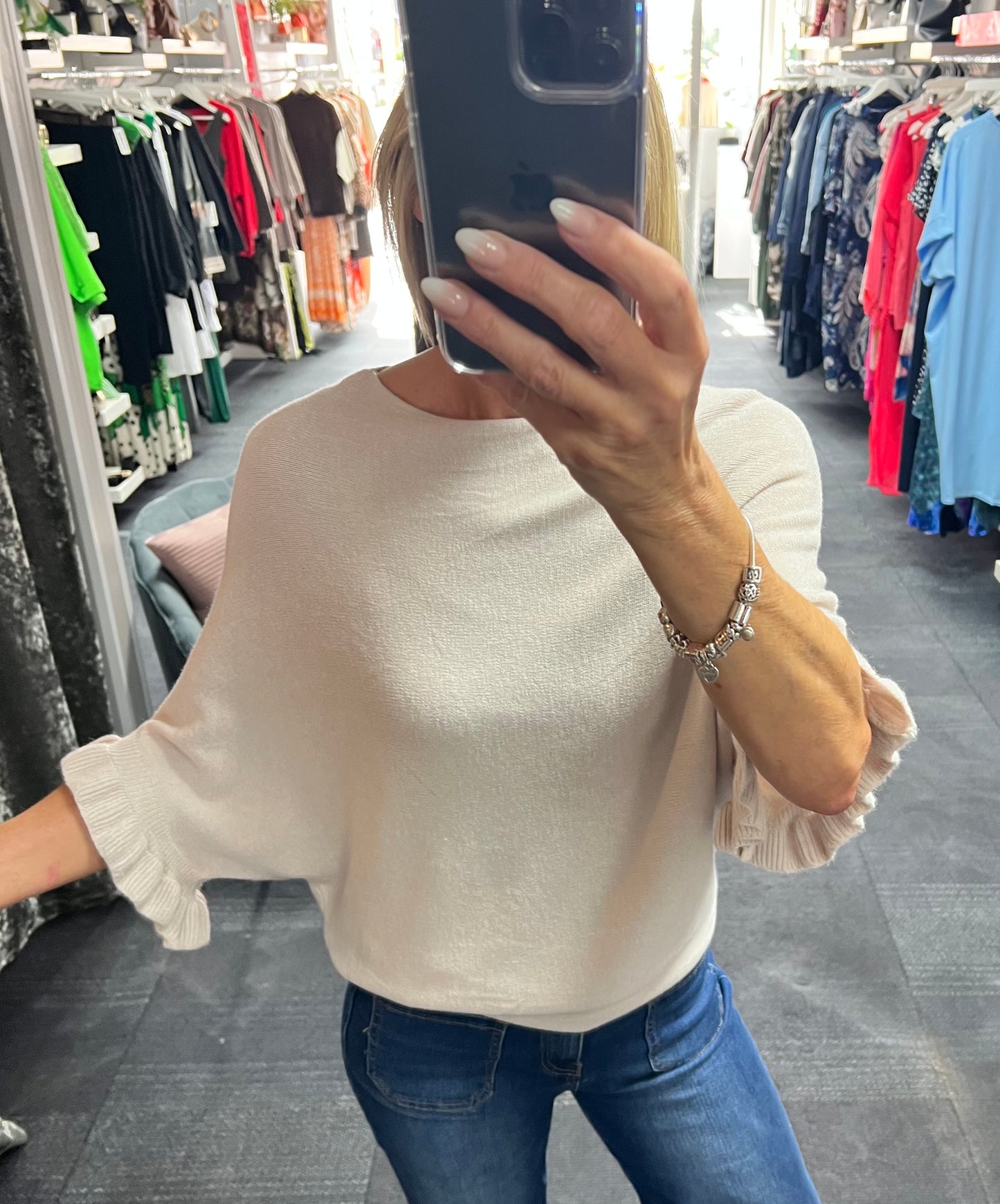 Frill Sleeve Knit