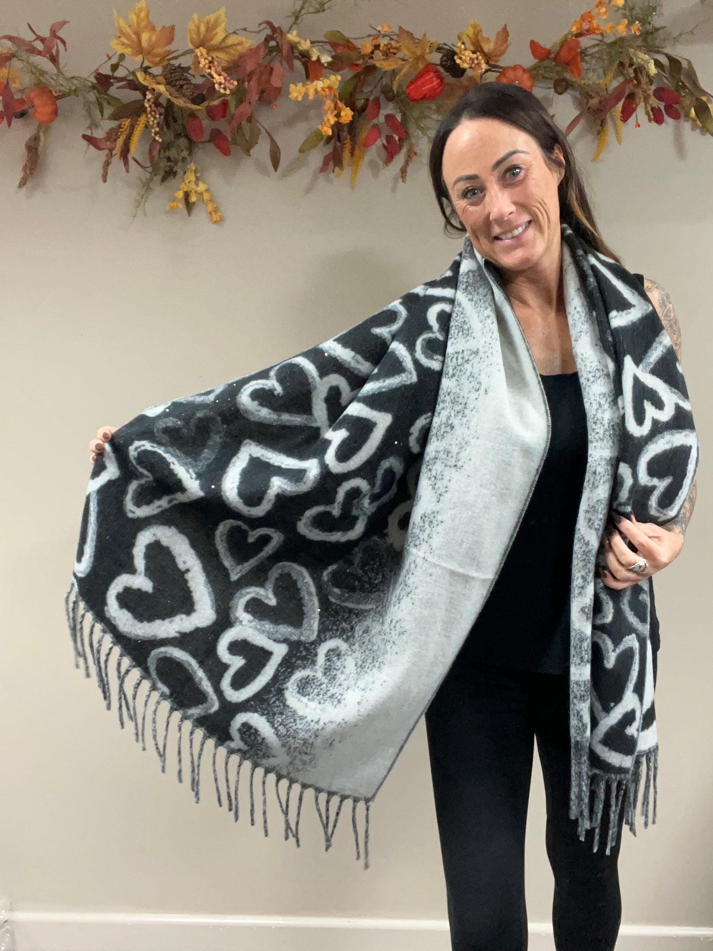 Chunky Soft Heart Scarf