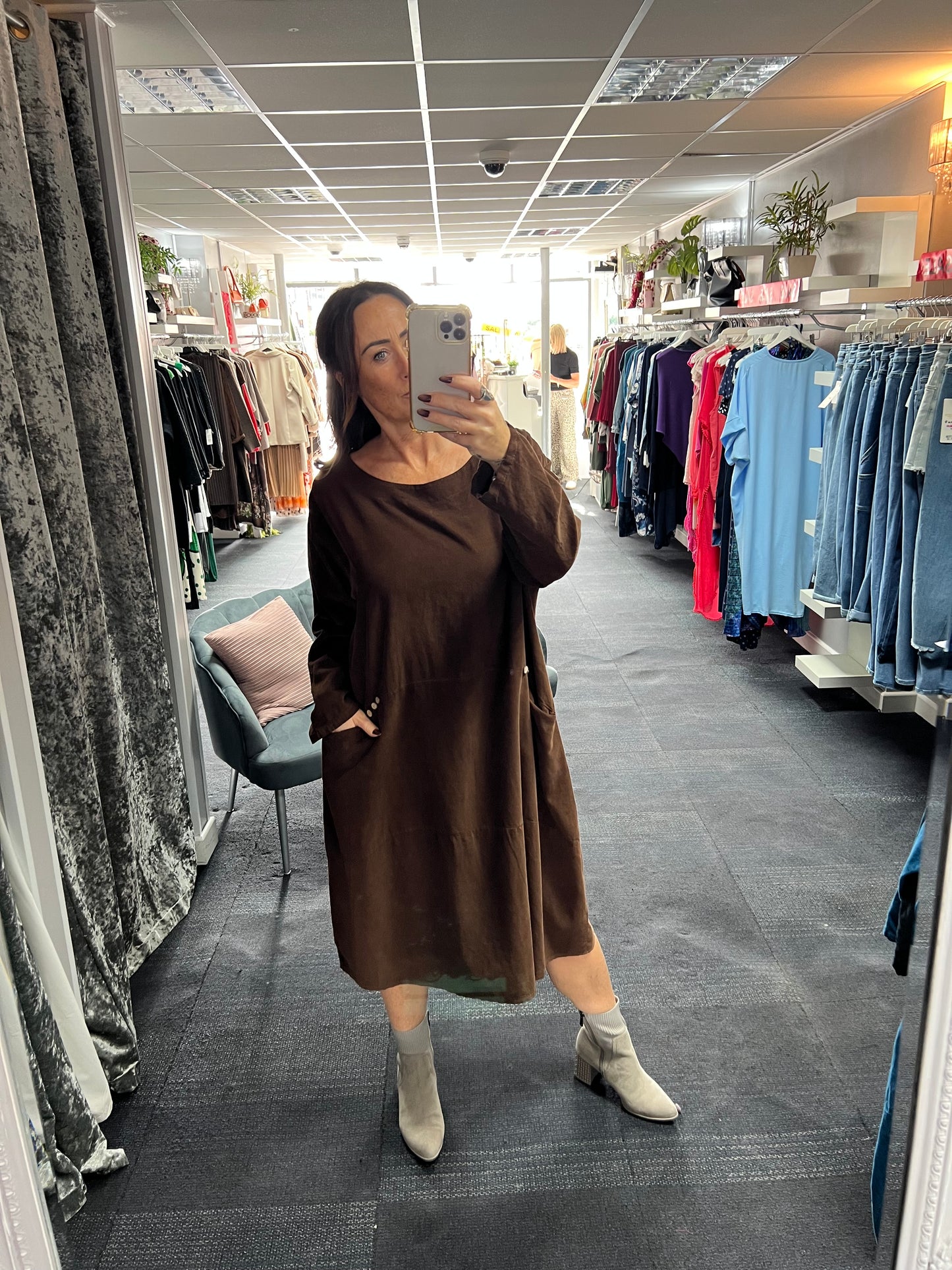 Needlecord Pocket Dress