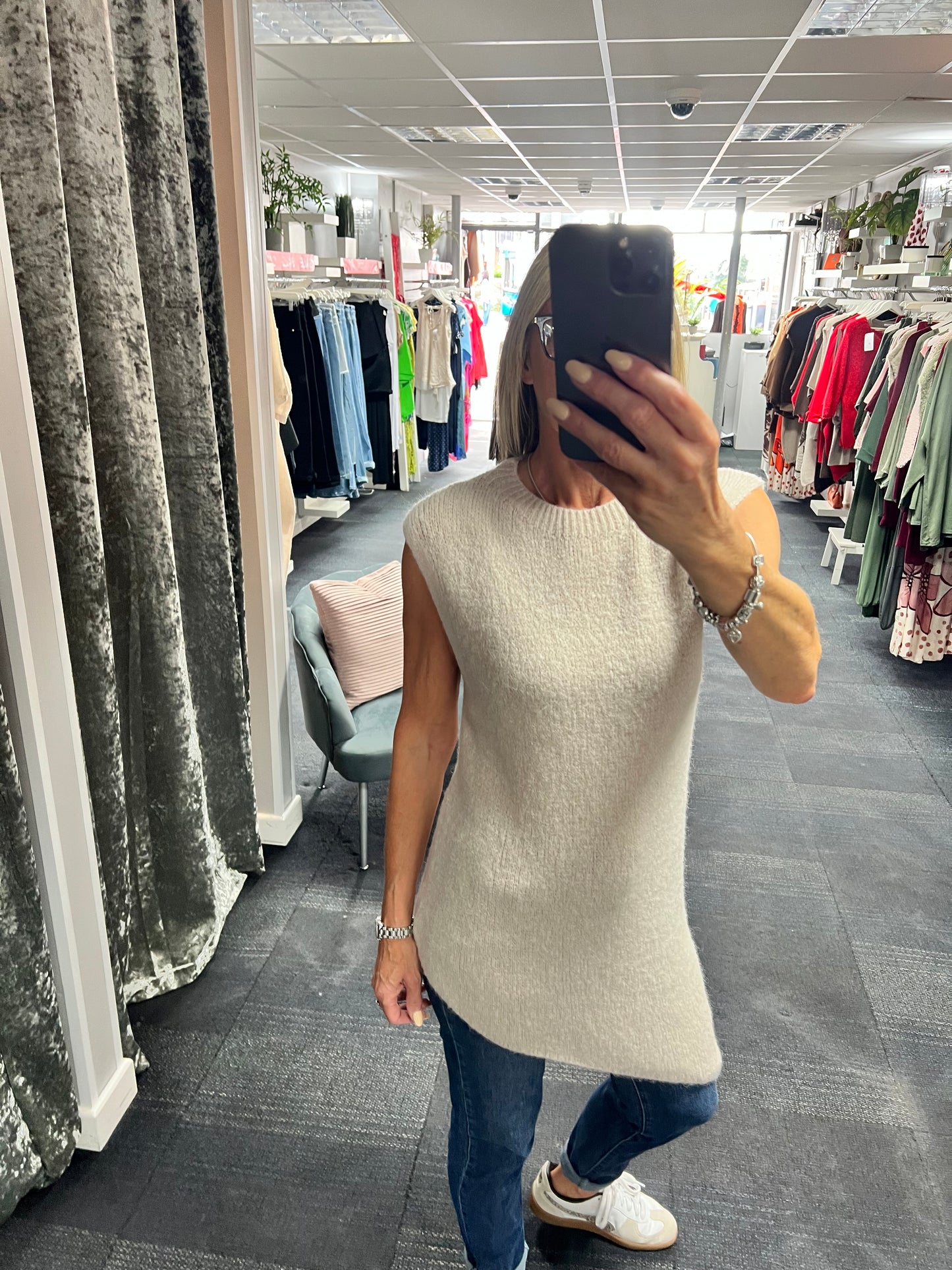 Alpaca Blend Asymmetrical Knit
