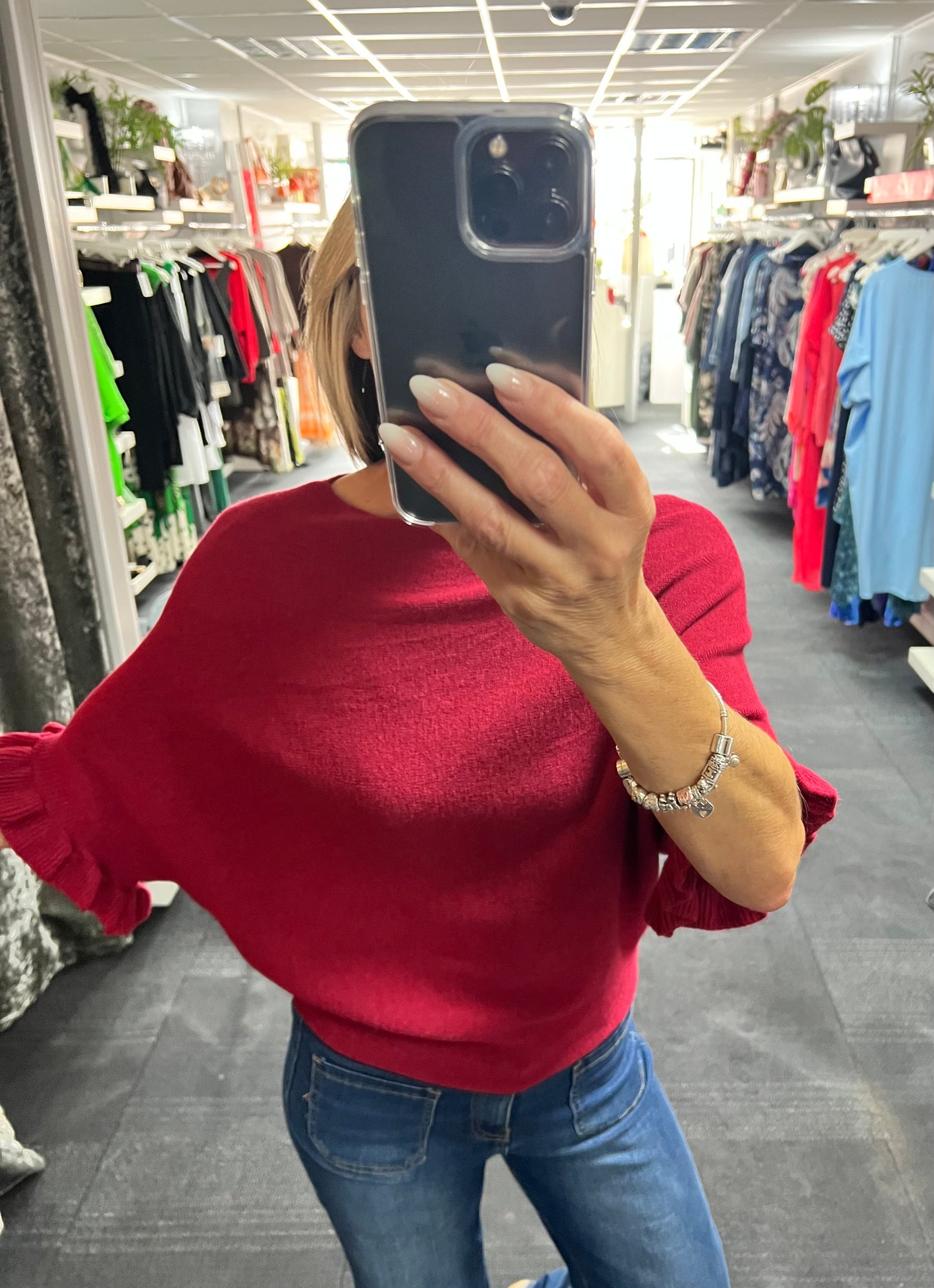 Frill Sleeve Knit