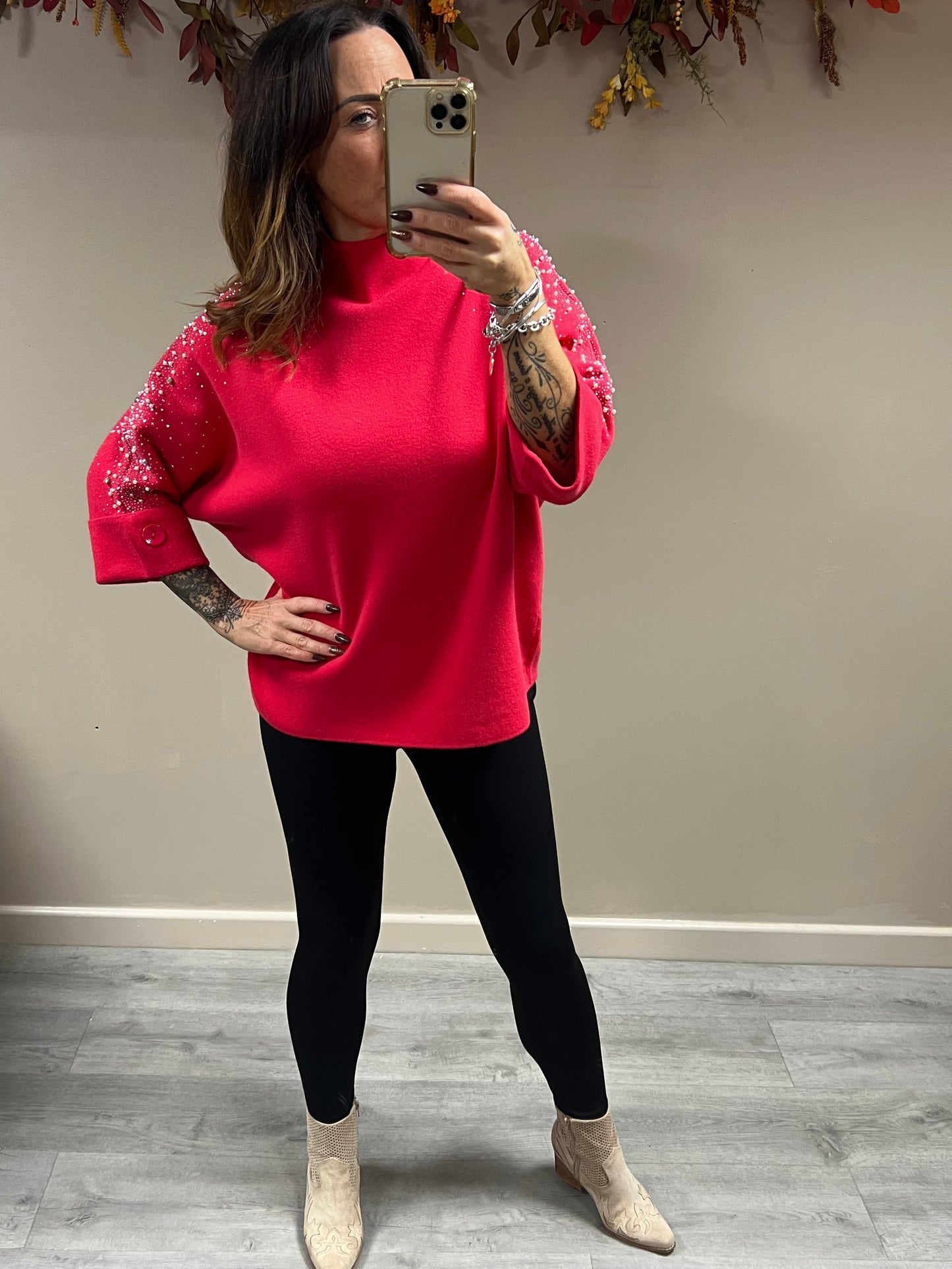 Sparkle Shoulder Button Knit