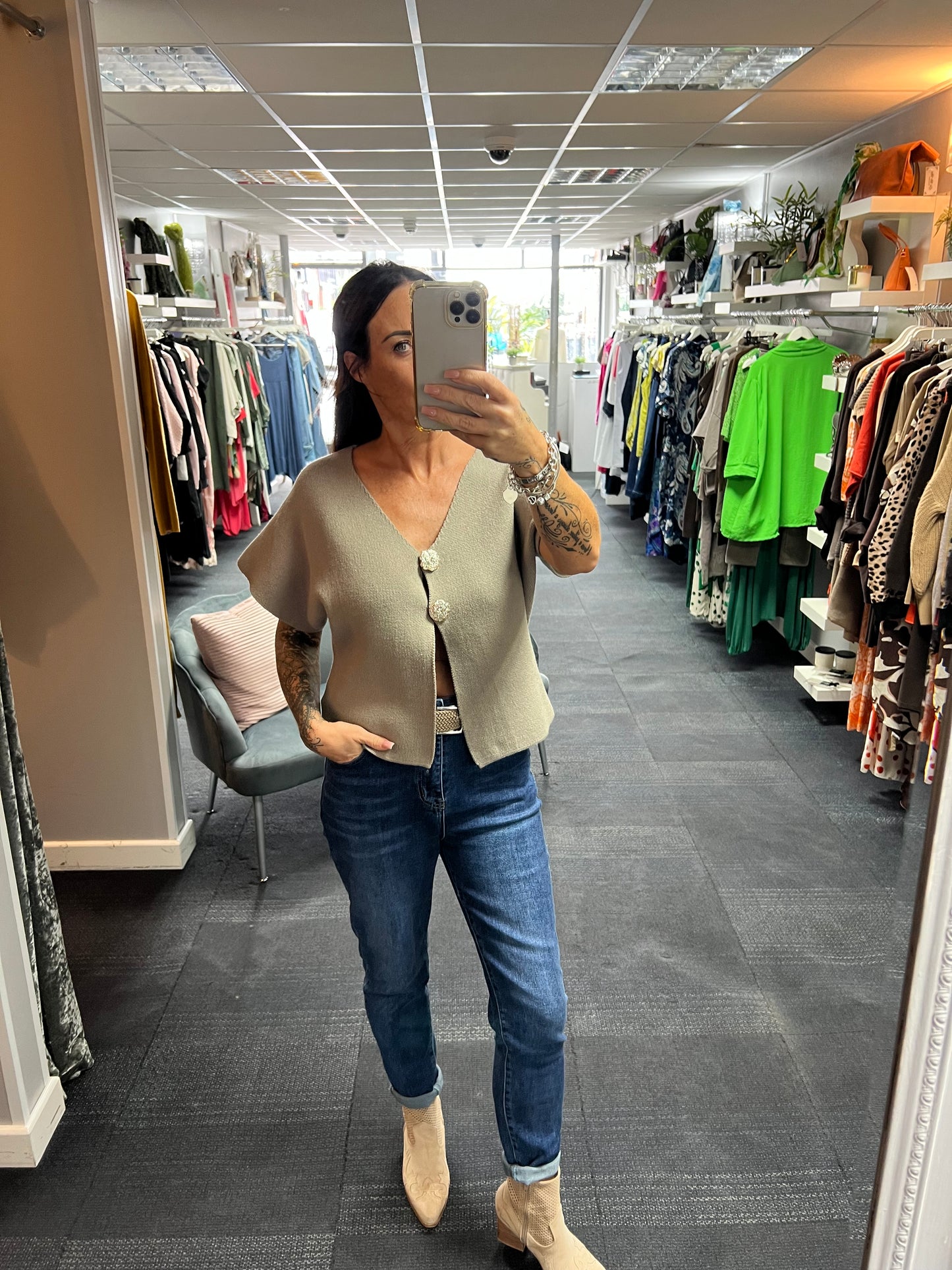 Gold Button Cardigan