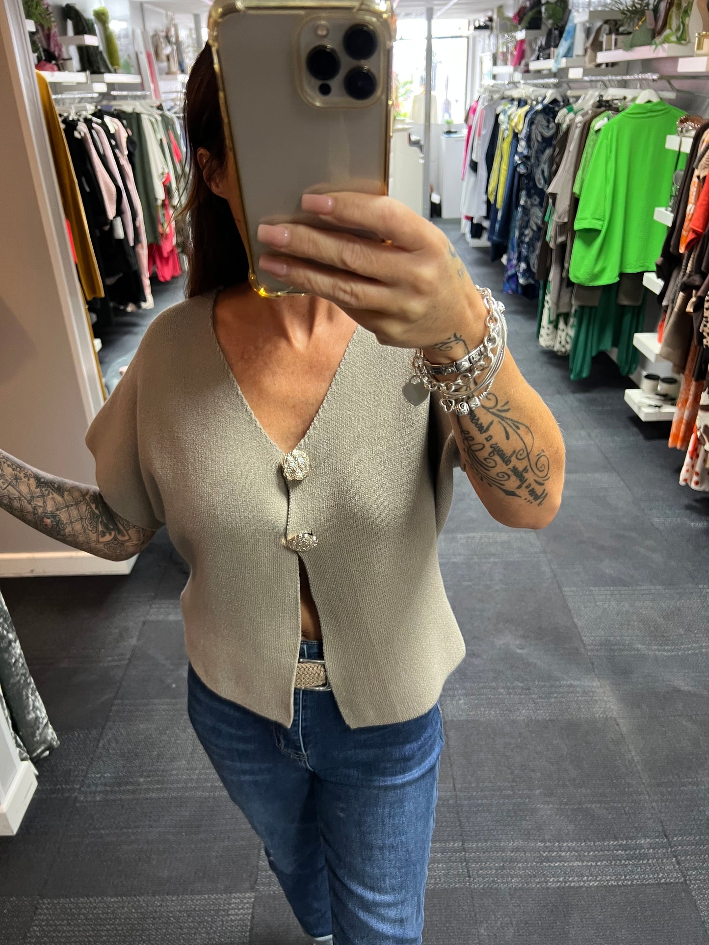 Gold Button Cardigan