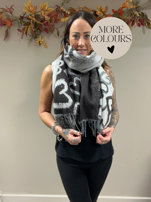 Chunky Soft Heart Scarf