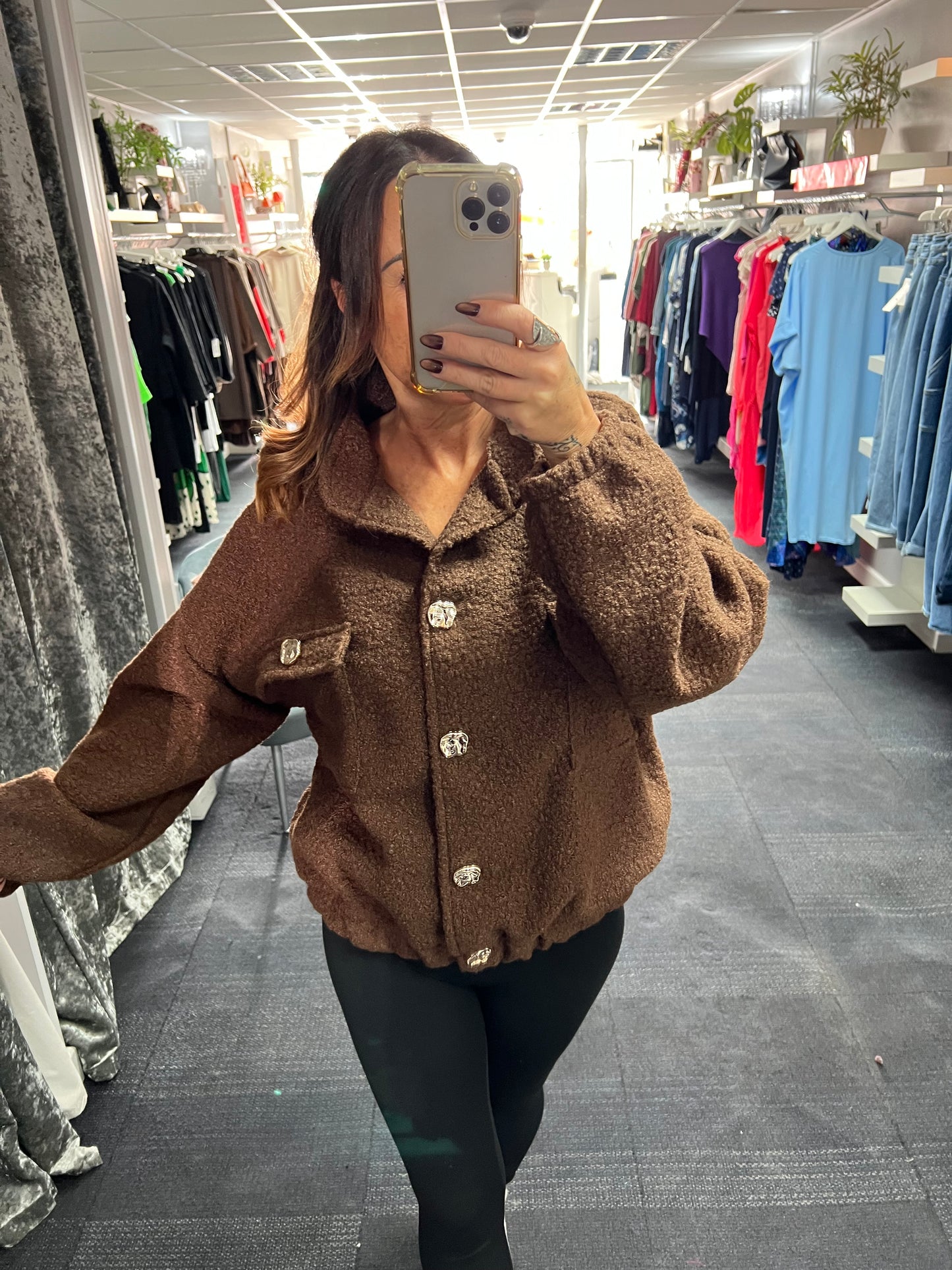 Boucle Bomber Jacket