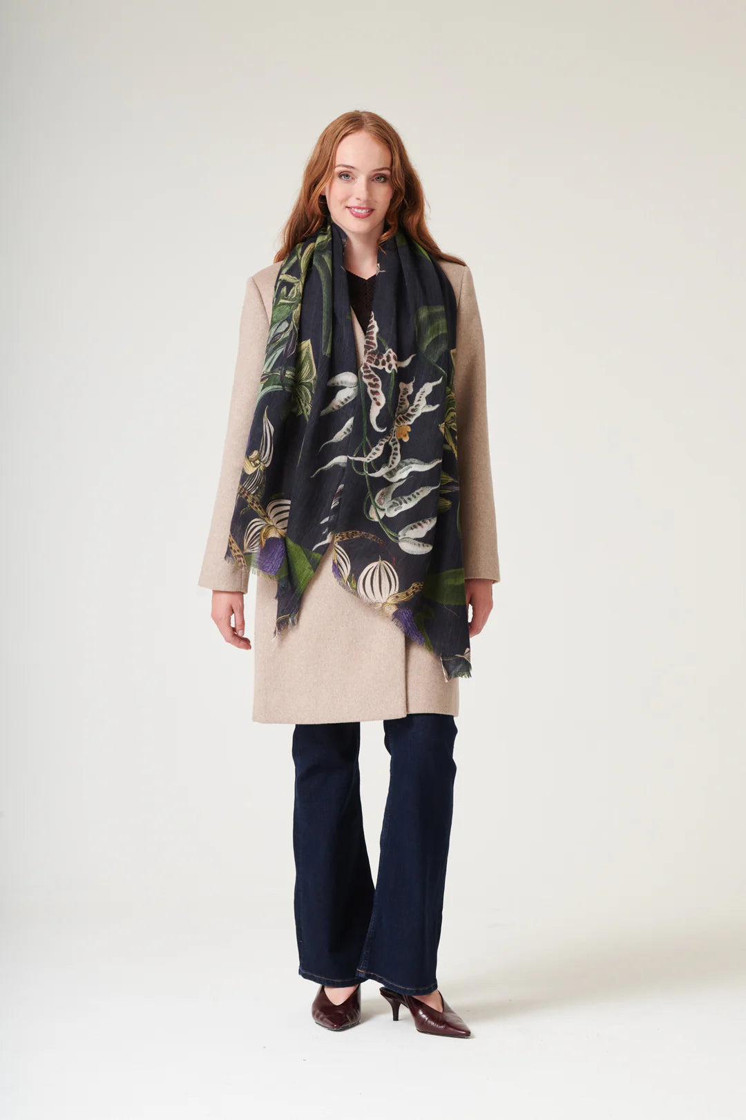 OHS Orchid Black Scarf