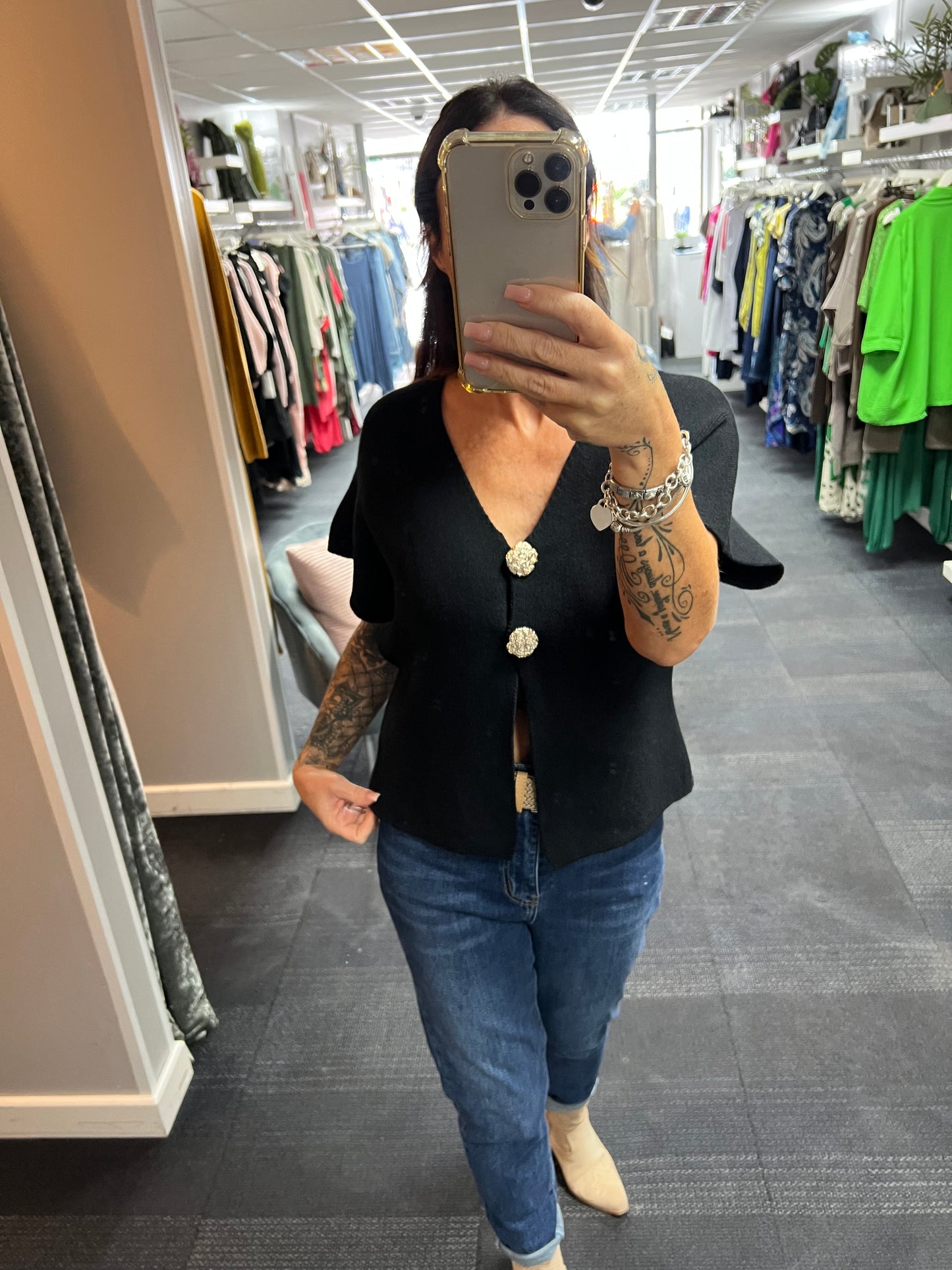 Gold Button Cardigan
