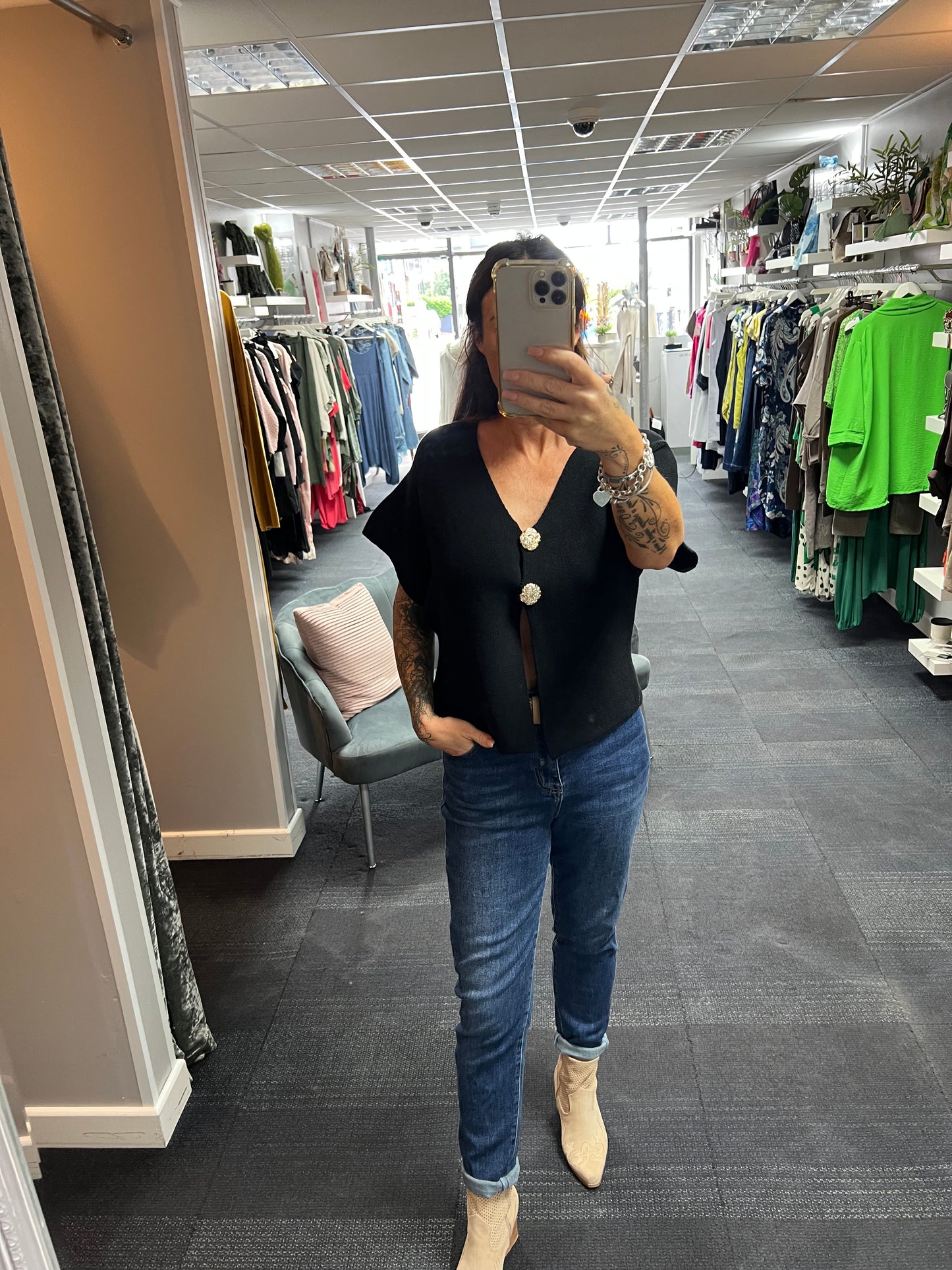 Gold Button Cardigan