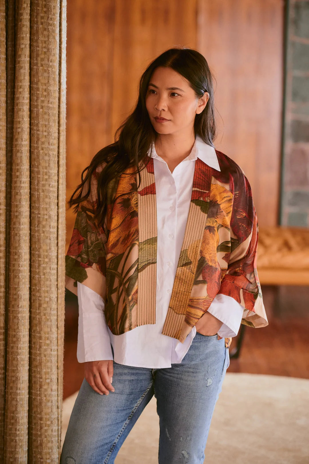 OHS Nasturtium Fawn Kimono