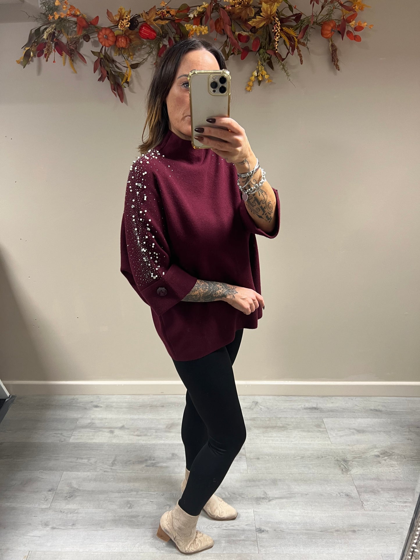Sparkle Shoulder Button Knit