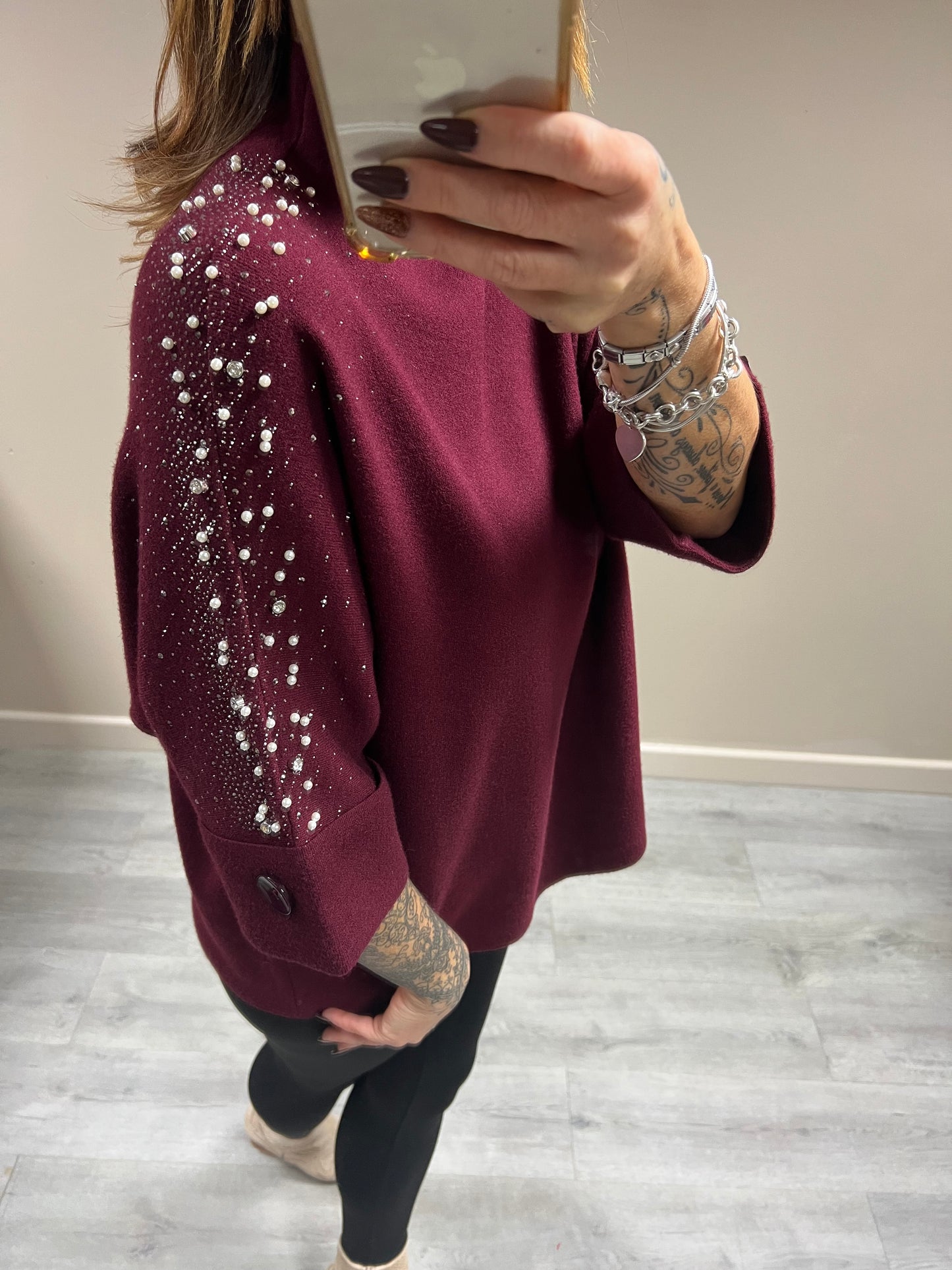 Sparkle Shoulder Button Knit