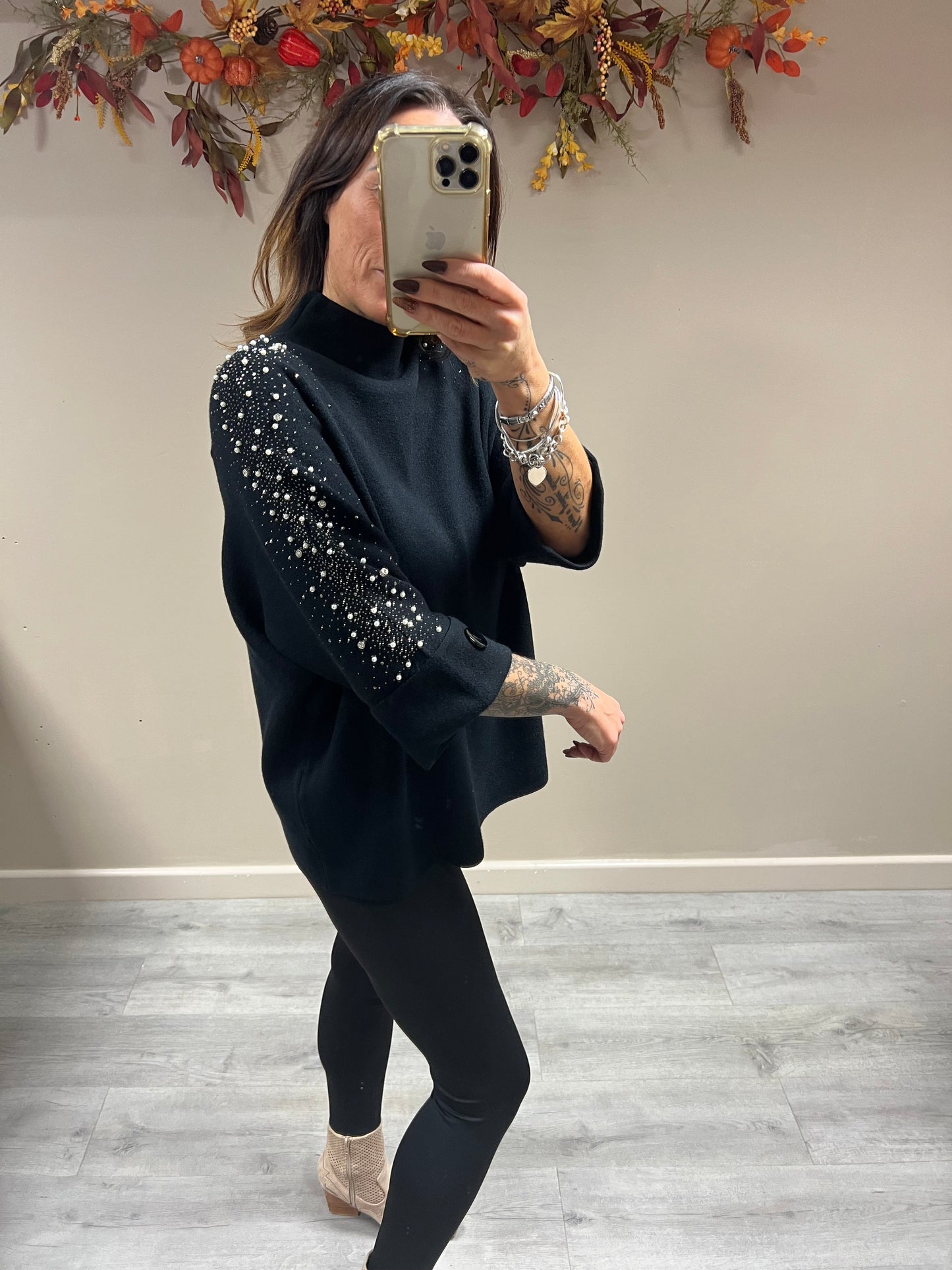 Sparkle Shoulder Button Knit