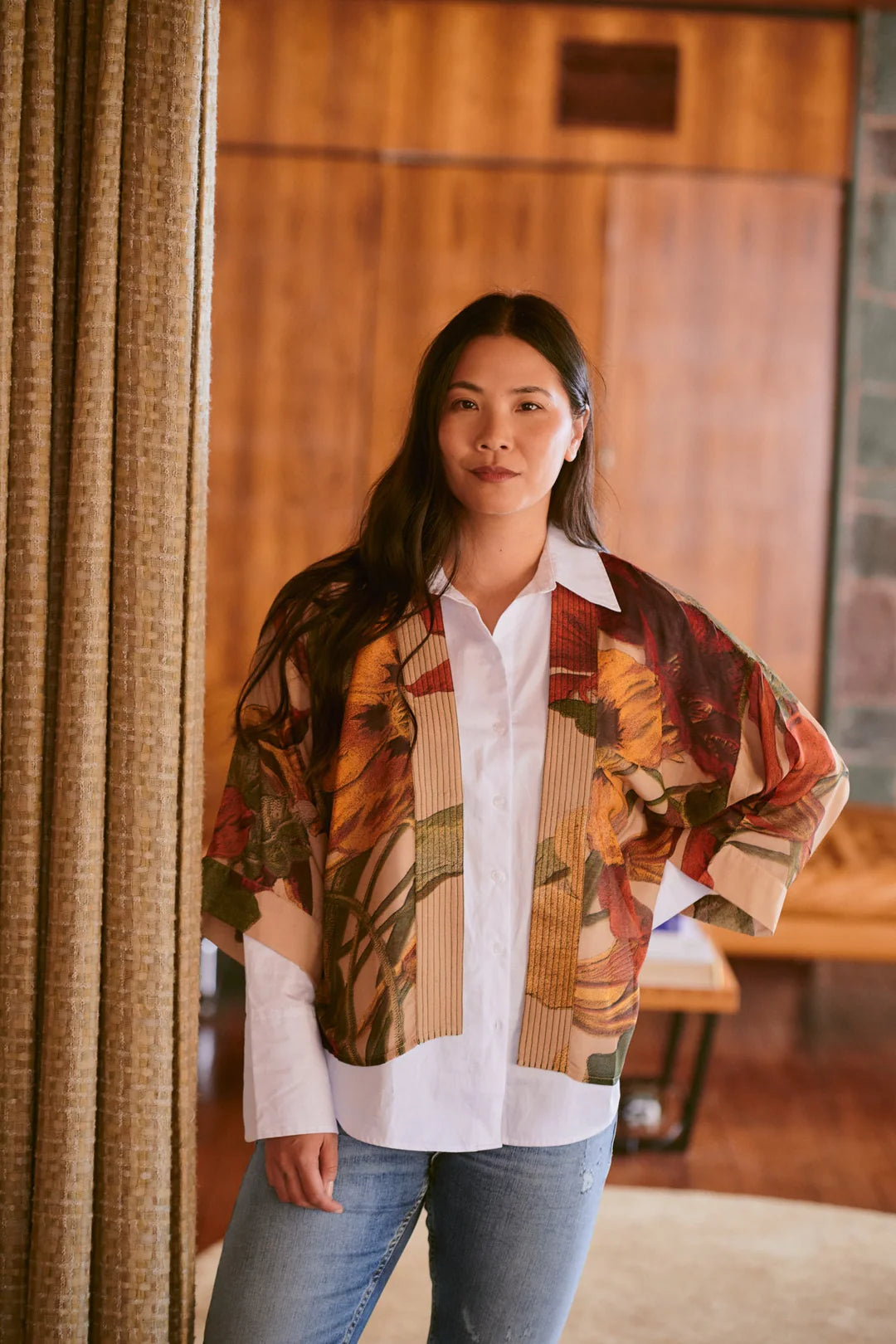 OHS Nasturtium Fawn Kimono