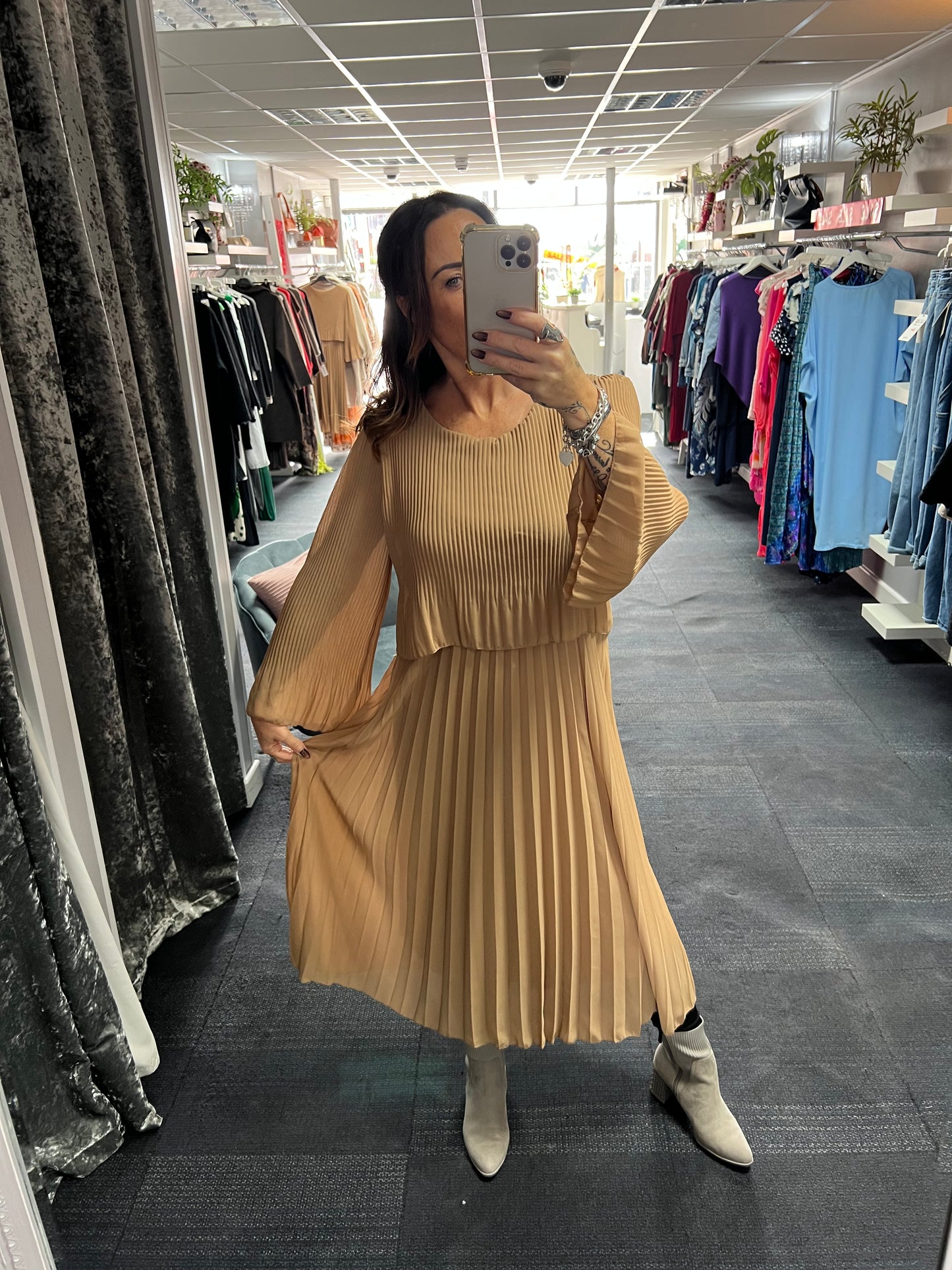 Chiffon Pleated Dress