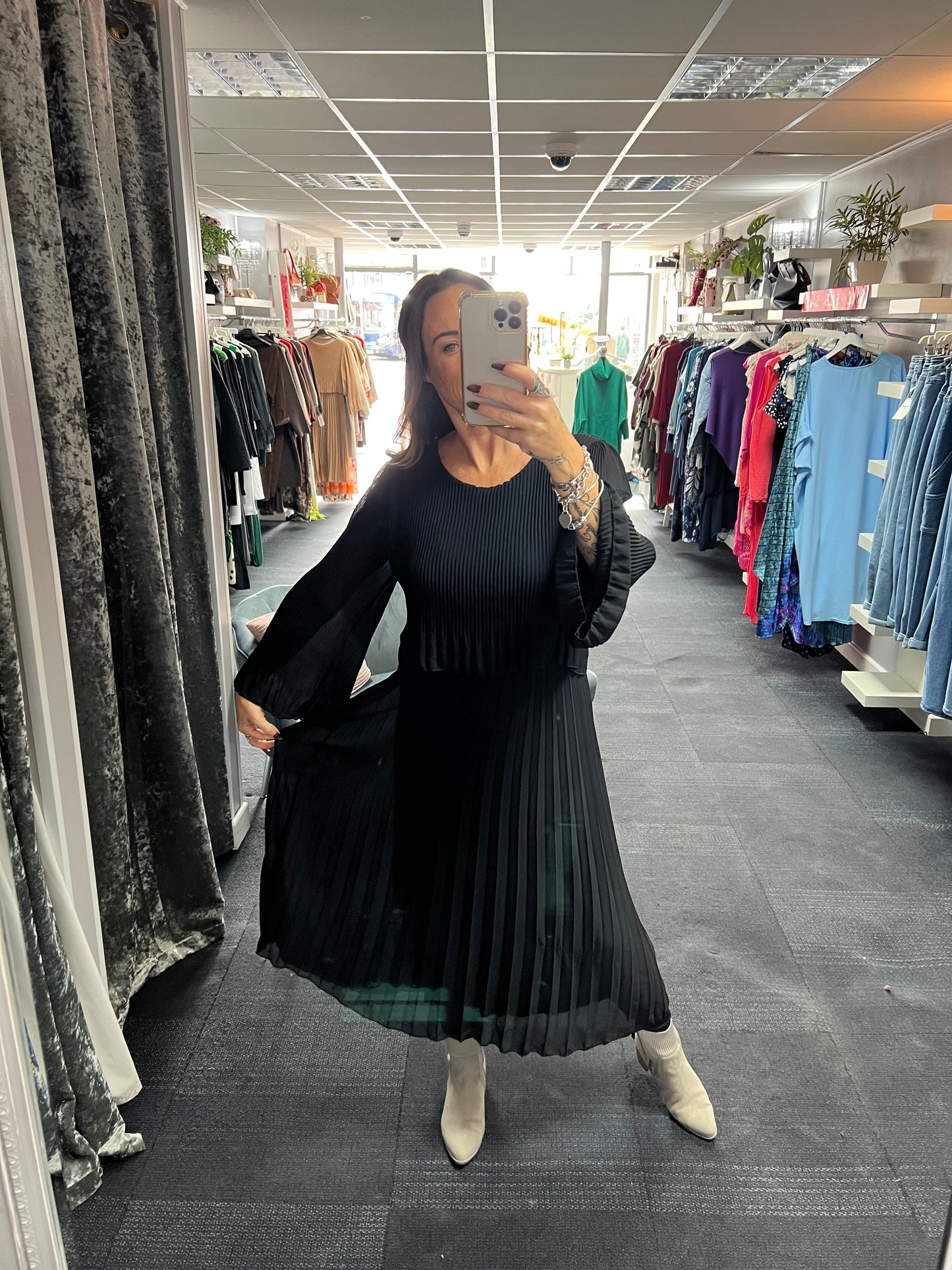Chiffon Pleated Dress
