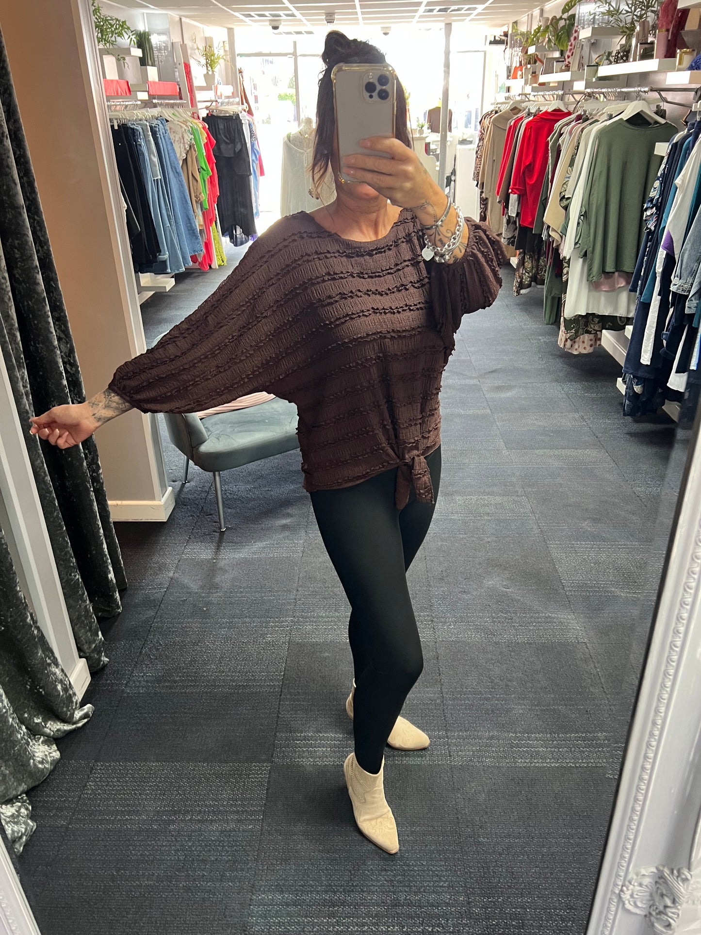 Ruffled Tie Top