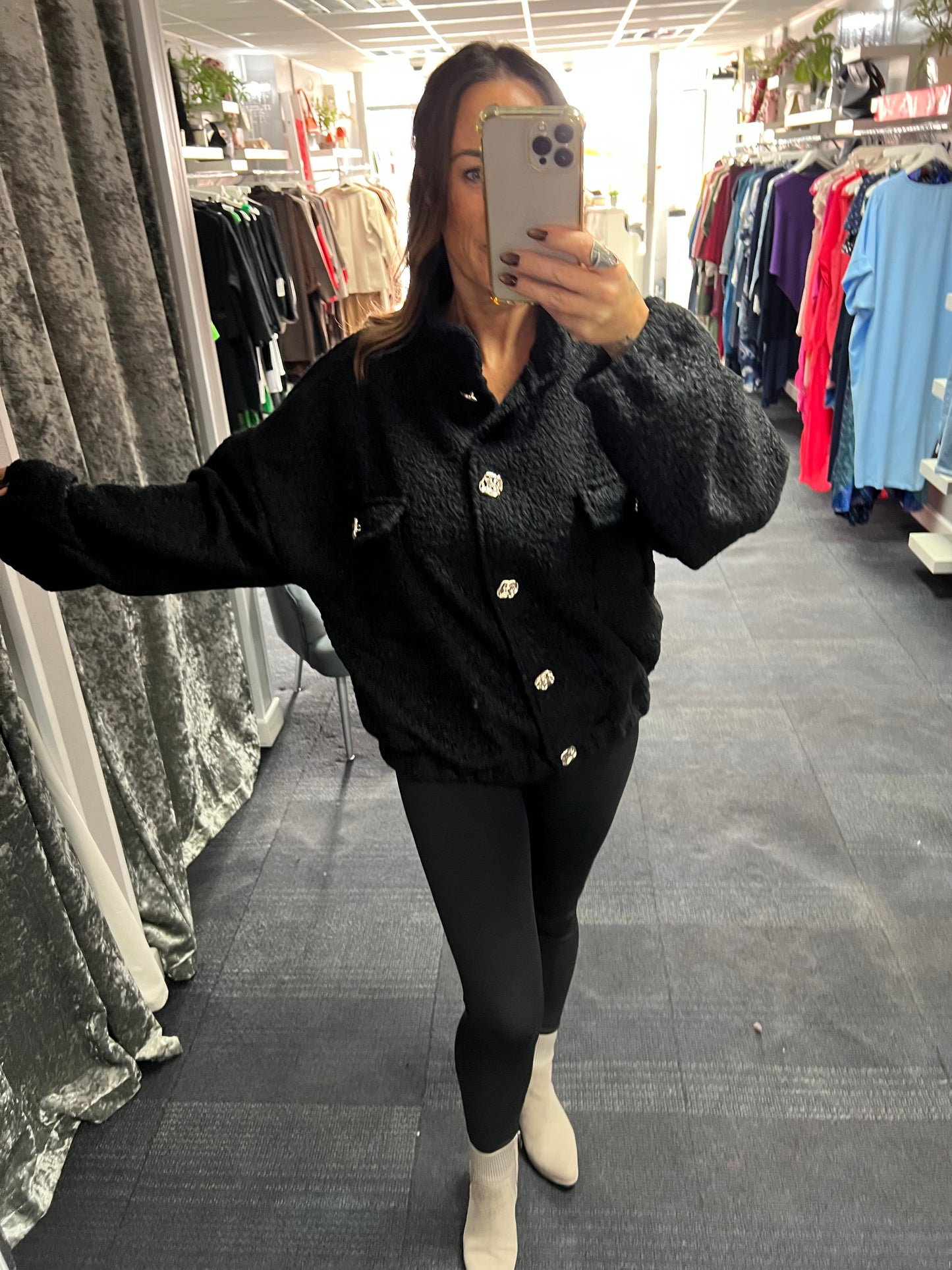 Boucle Bomber Jacket