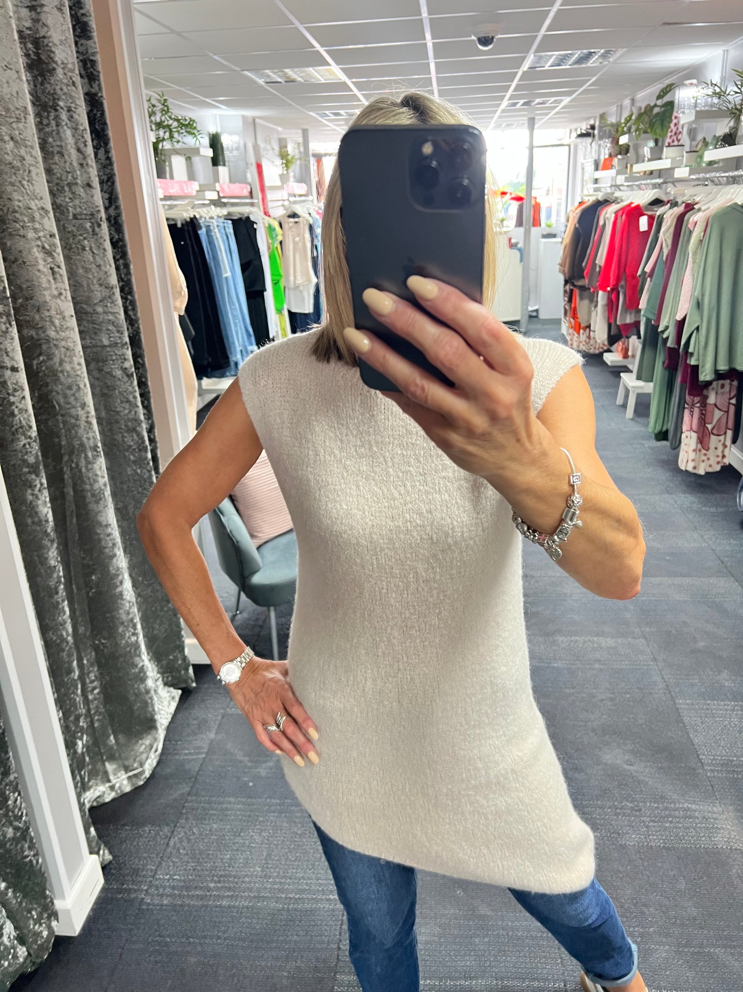 Alpaca Blend Asymmetrical Knit