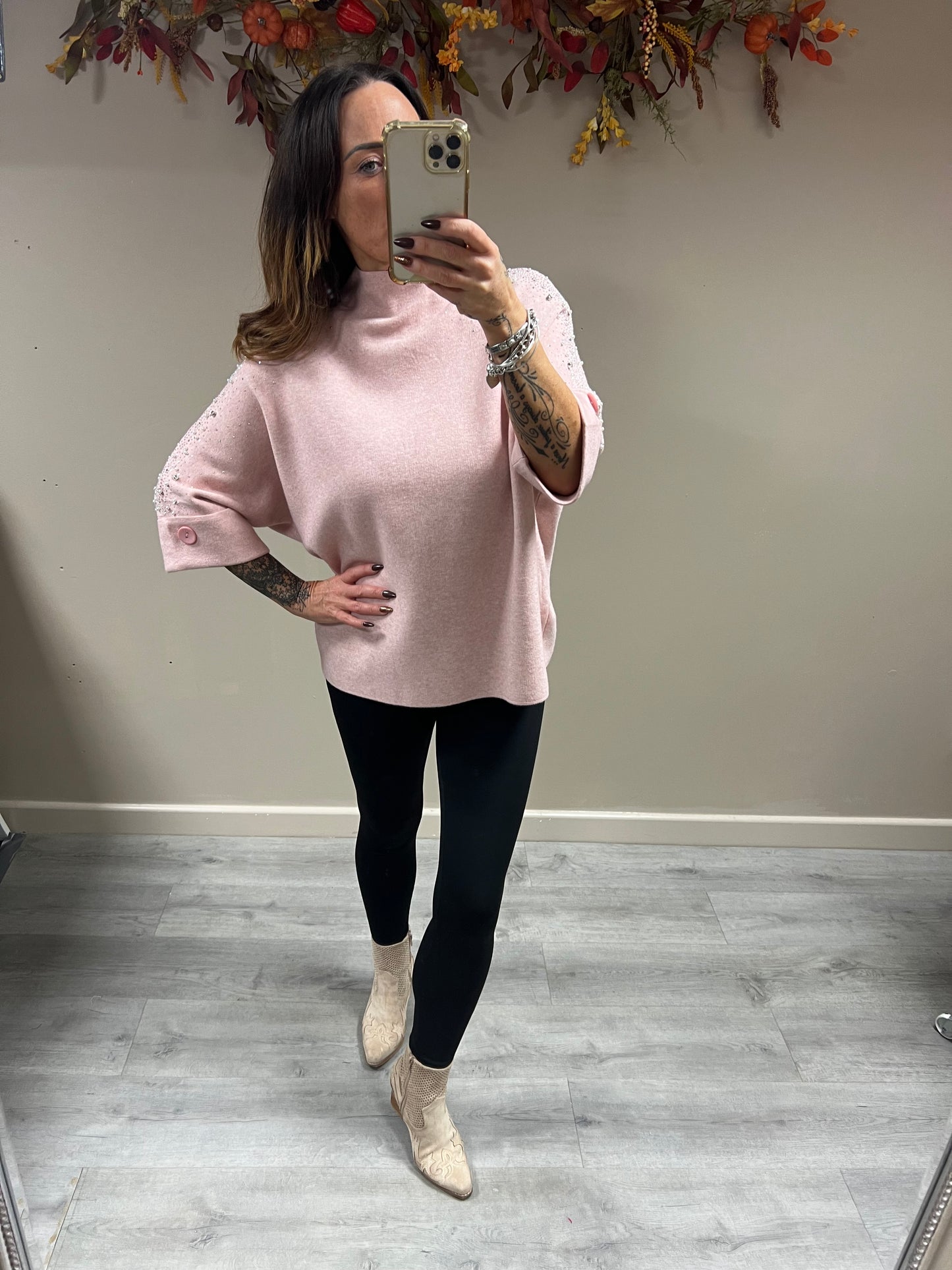Sparkle Shoulder Button Knit