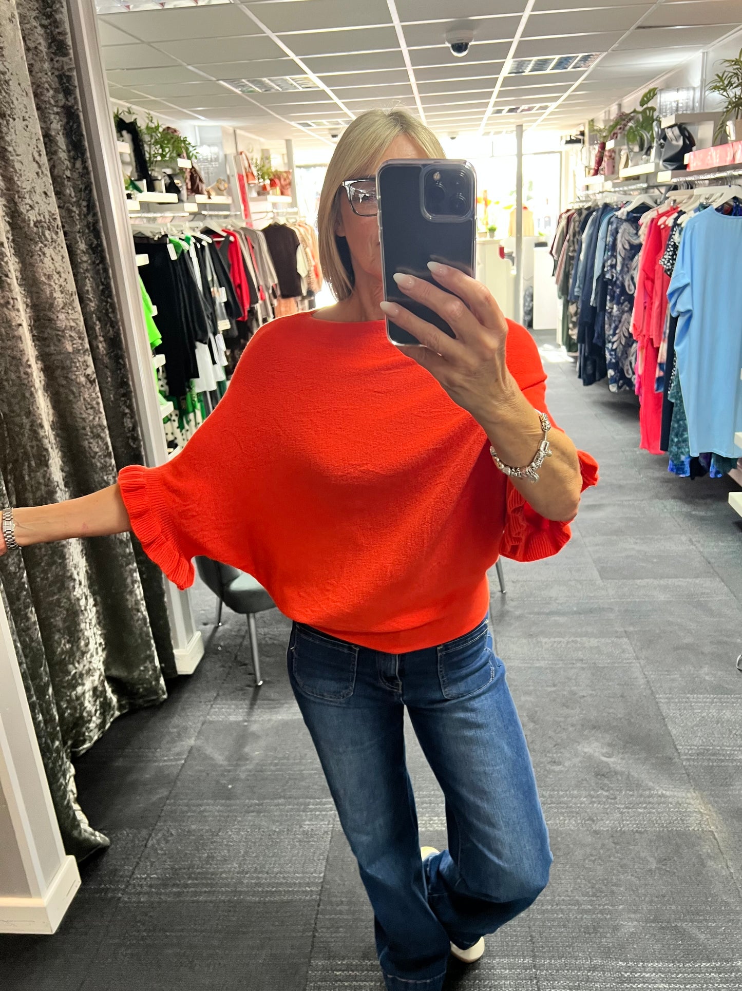 Frill Sleeve Knit