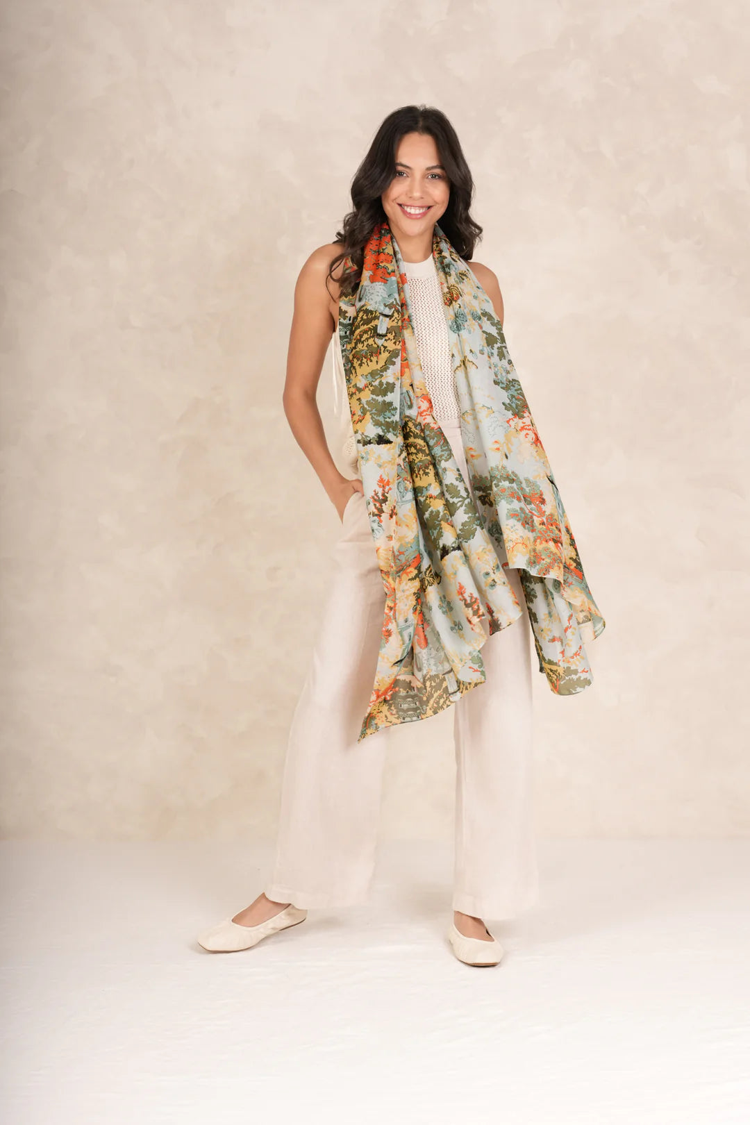 OHS China Tree Aqua Scarf