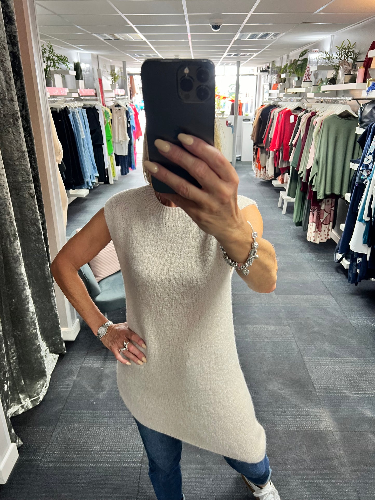 Alpaca Blend Asymmetrical Knit