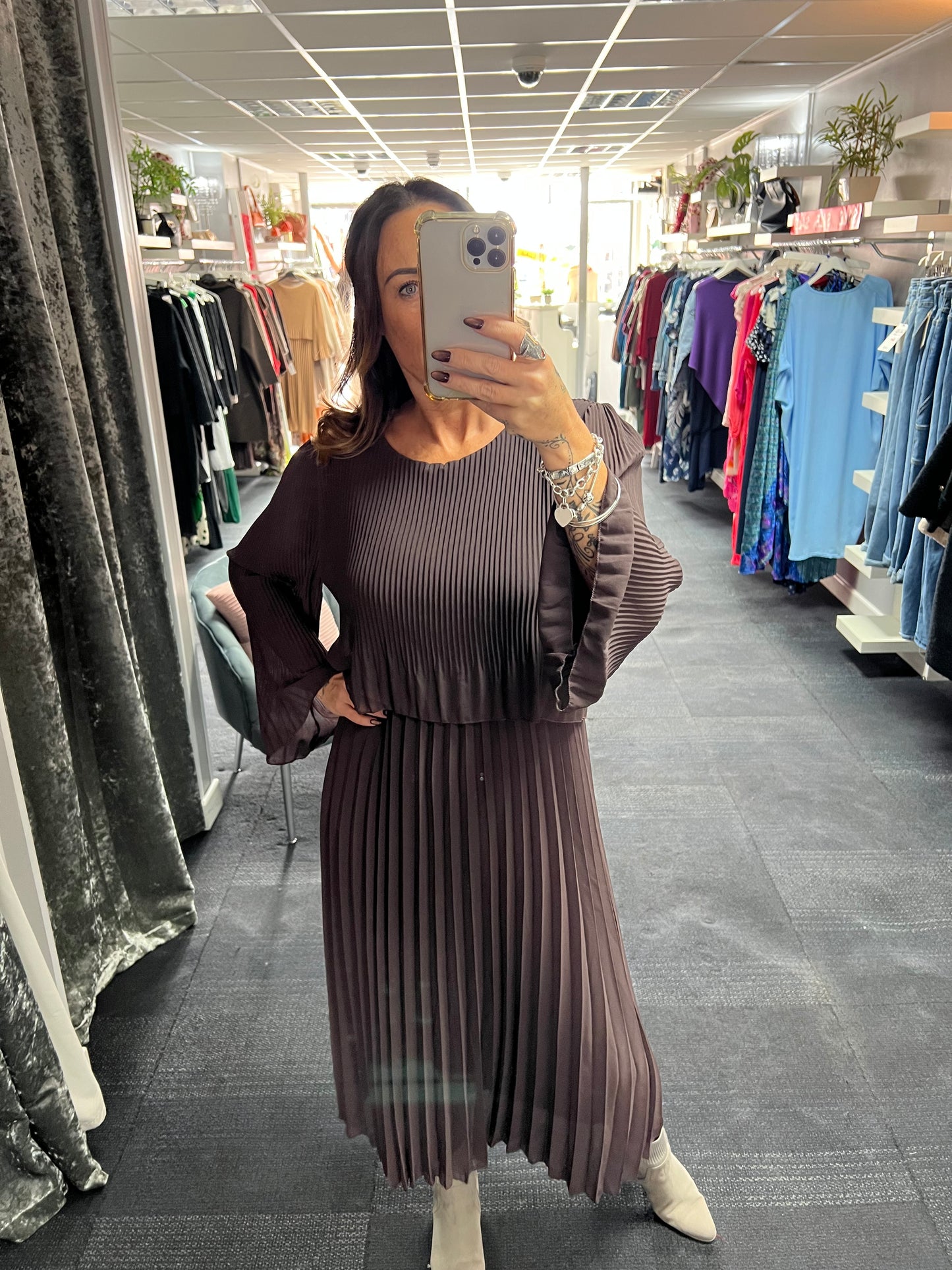 Chiffon Pleated Dress