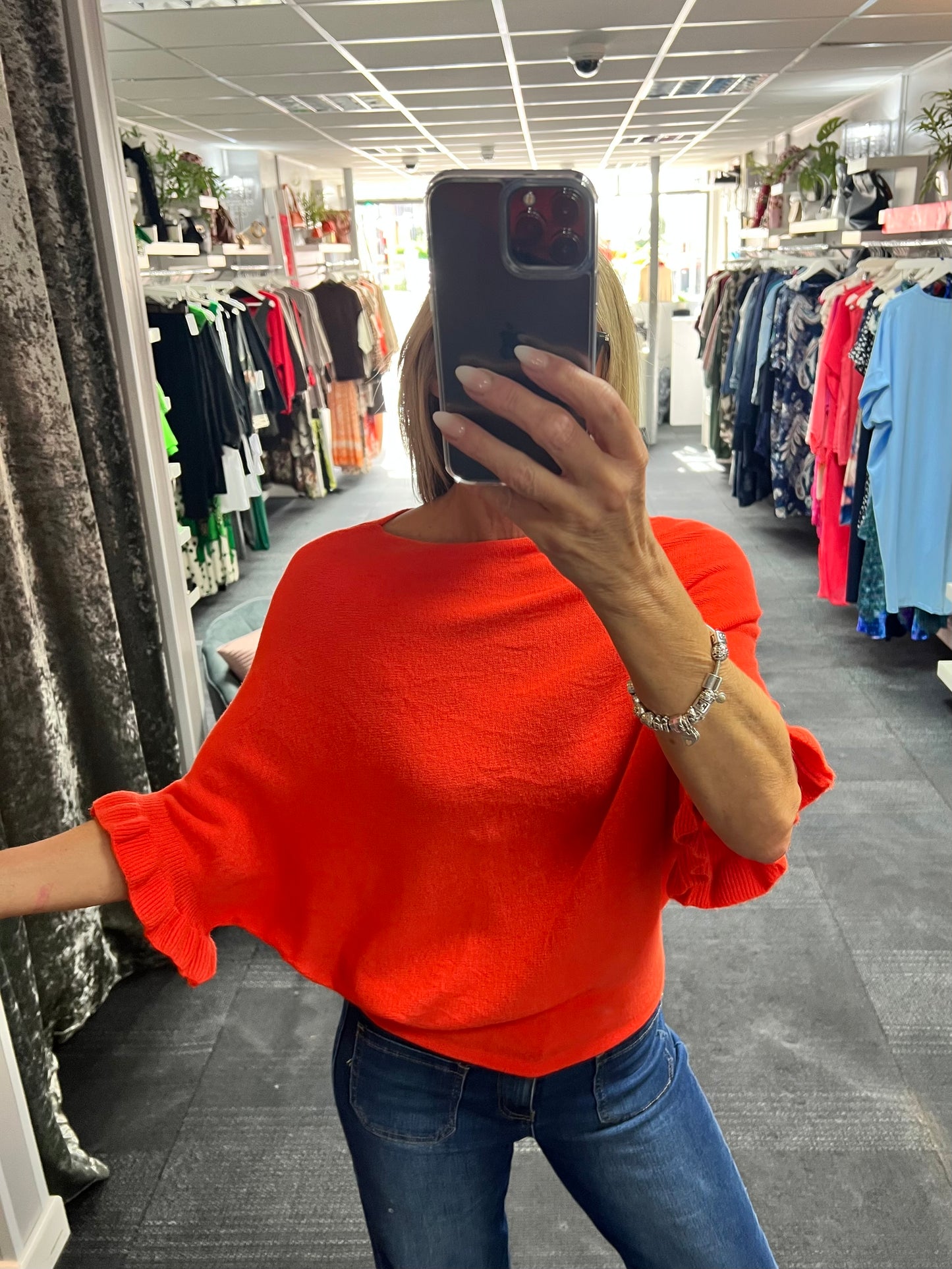Frill Sleeve Knit