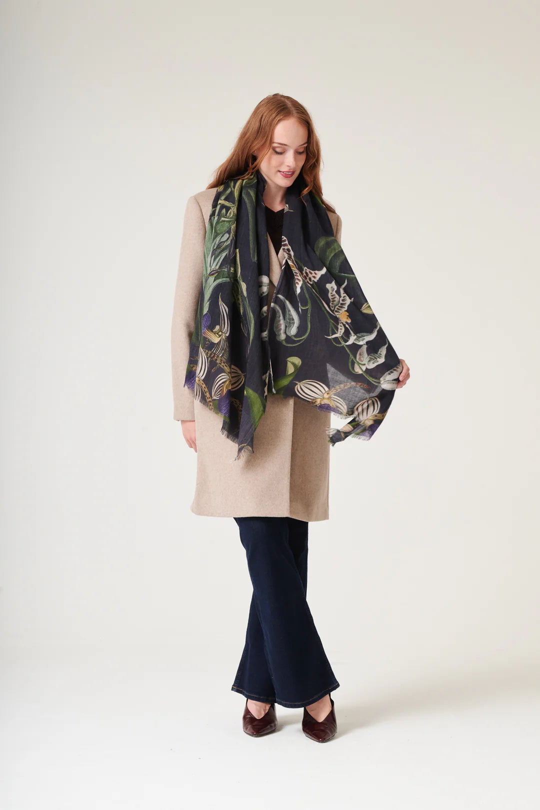 OHS Orchid Black Scarf