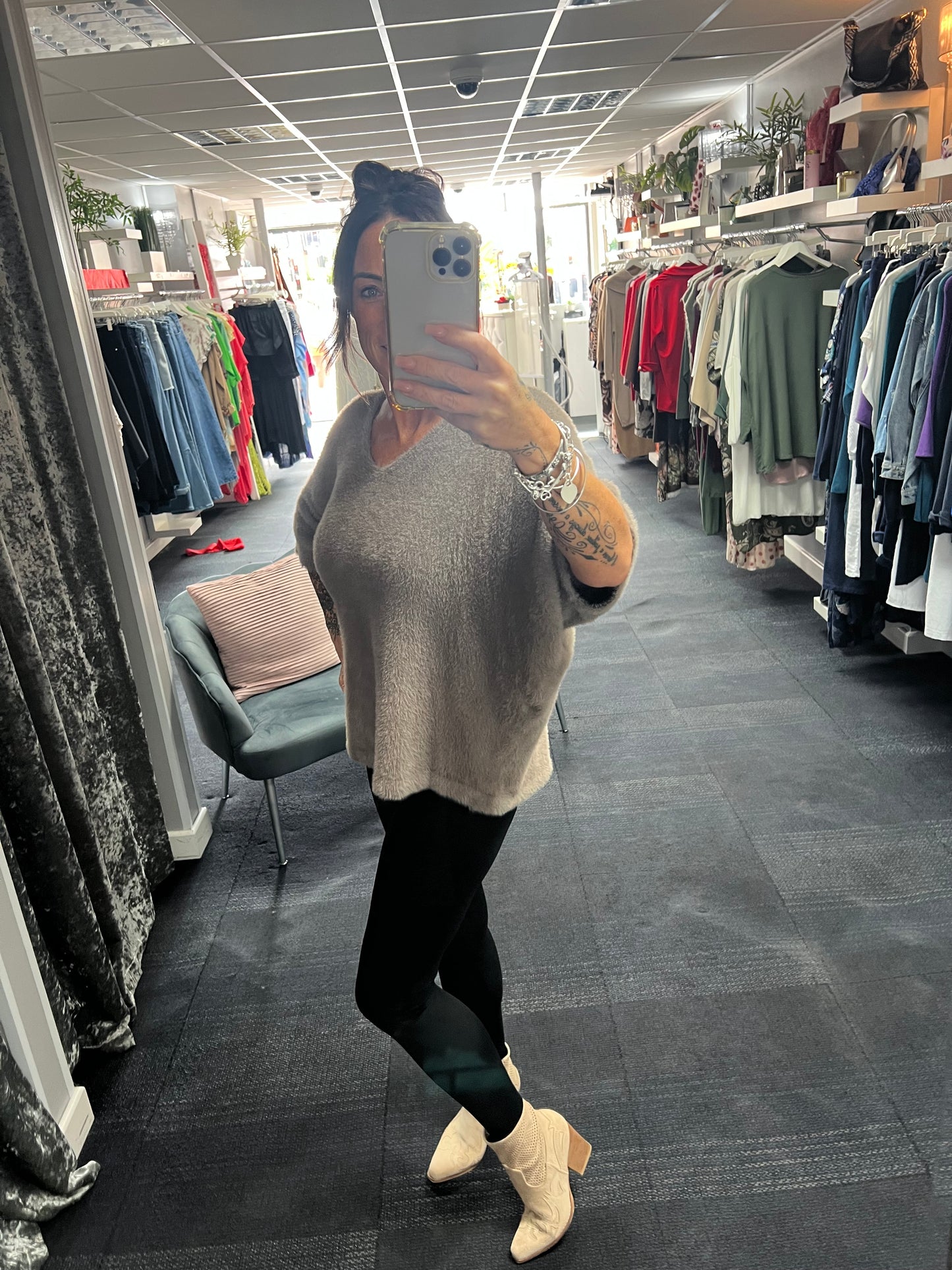 Fluffly V Neck Knit