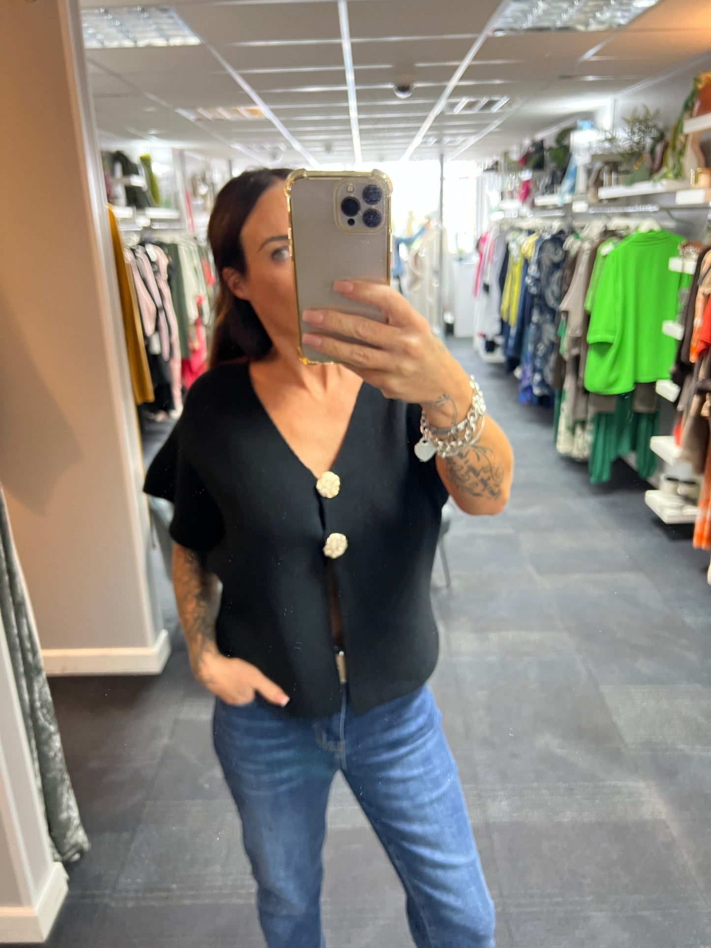 Gold Button Cardigan