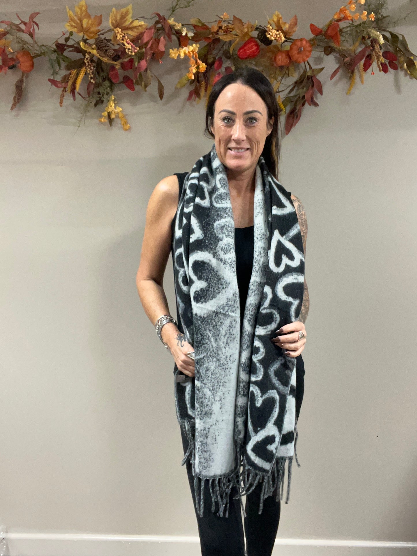 Chunky Soft Heart Scarf