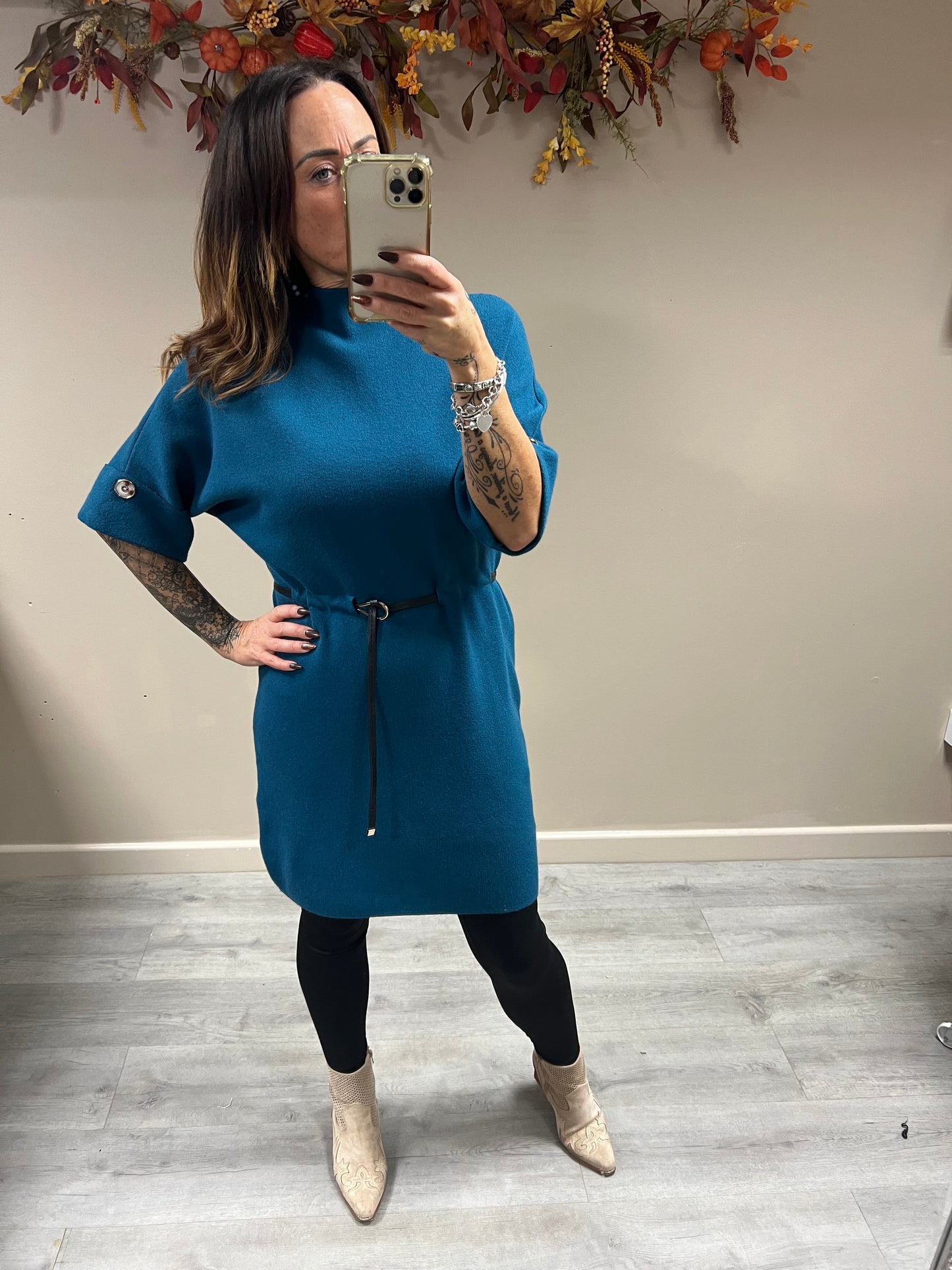 Belted Knit Dress