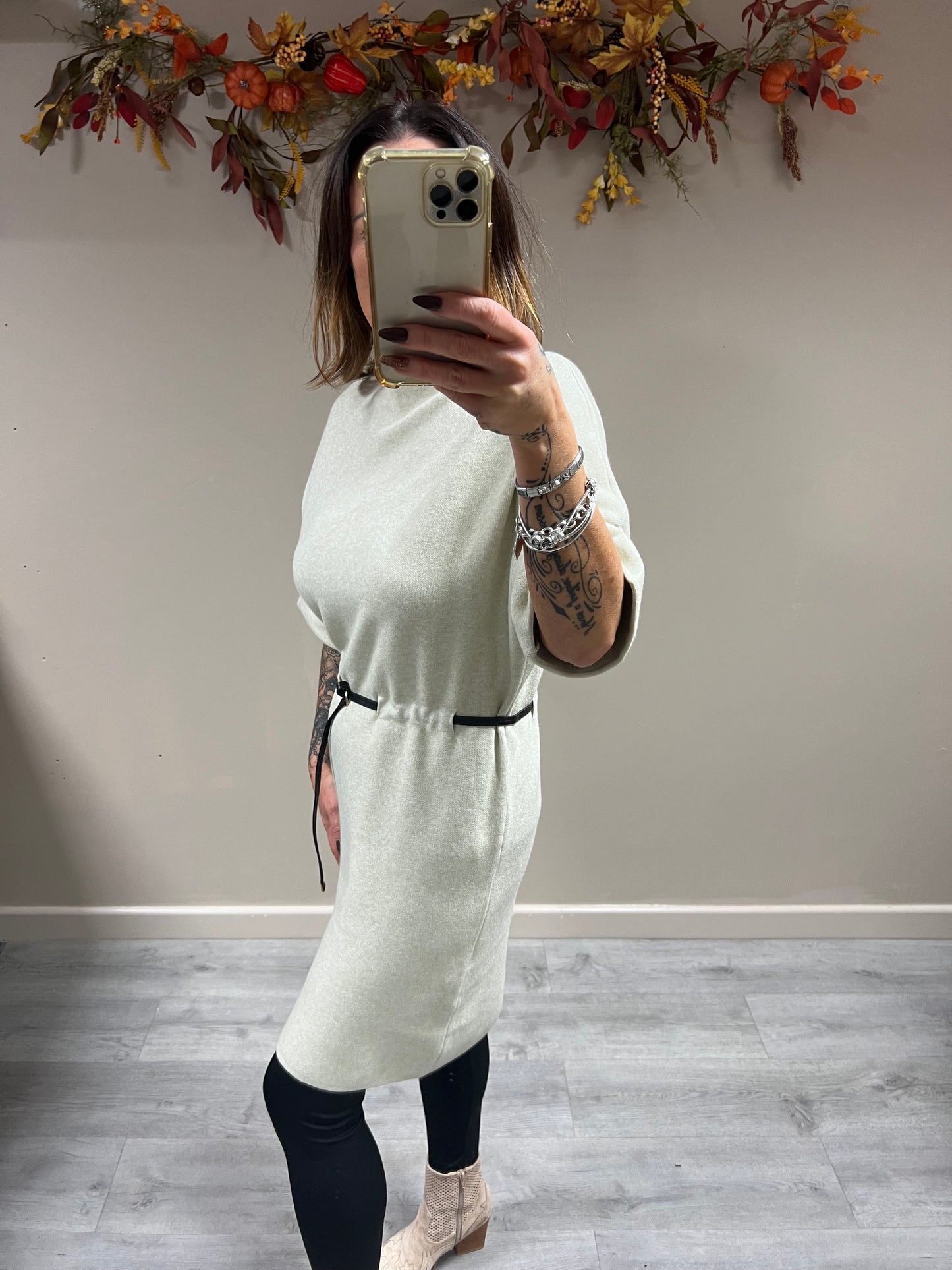 Belted Knit Dress