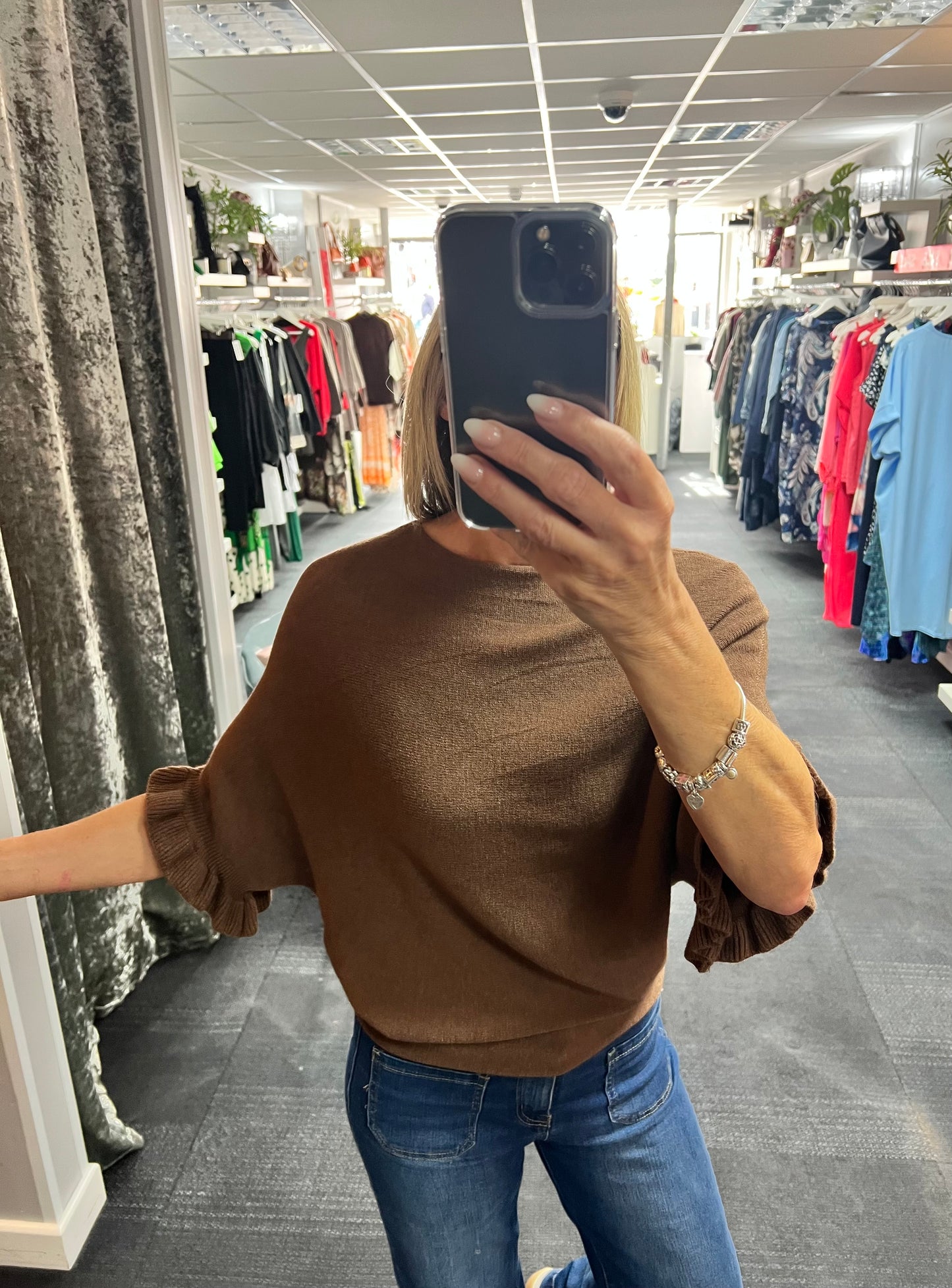 Frill Sleeve Knit