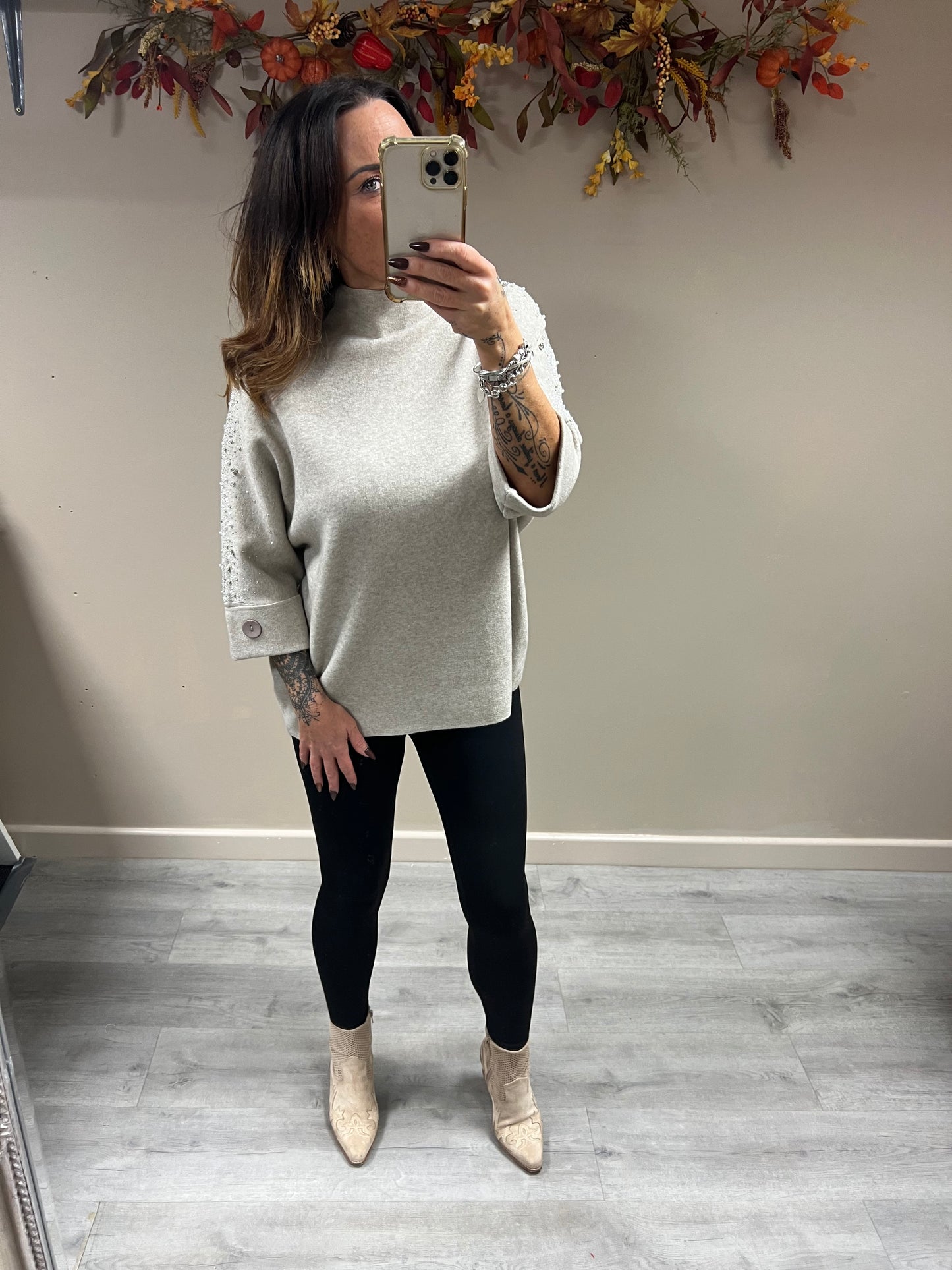 Sparkle Shoulder Button Knit