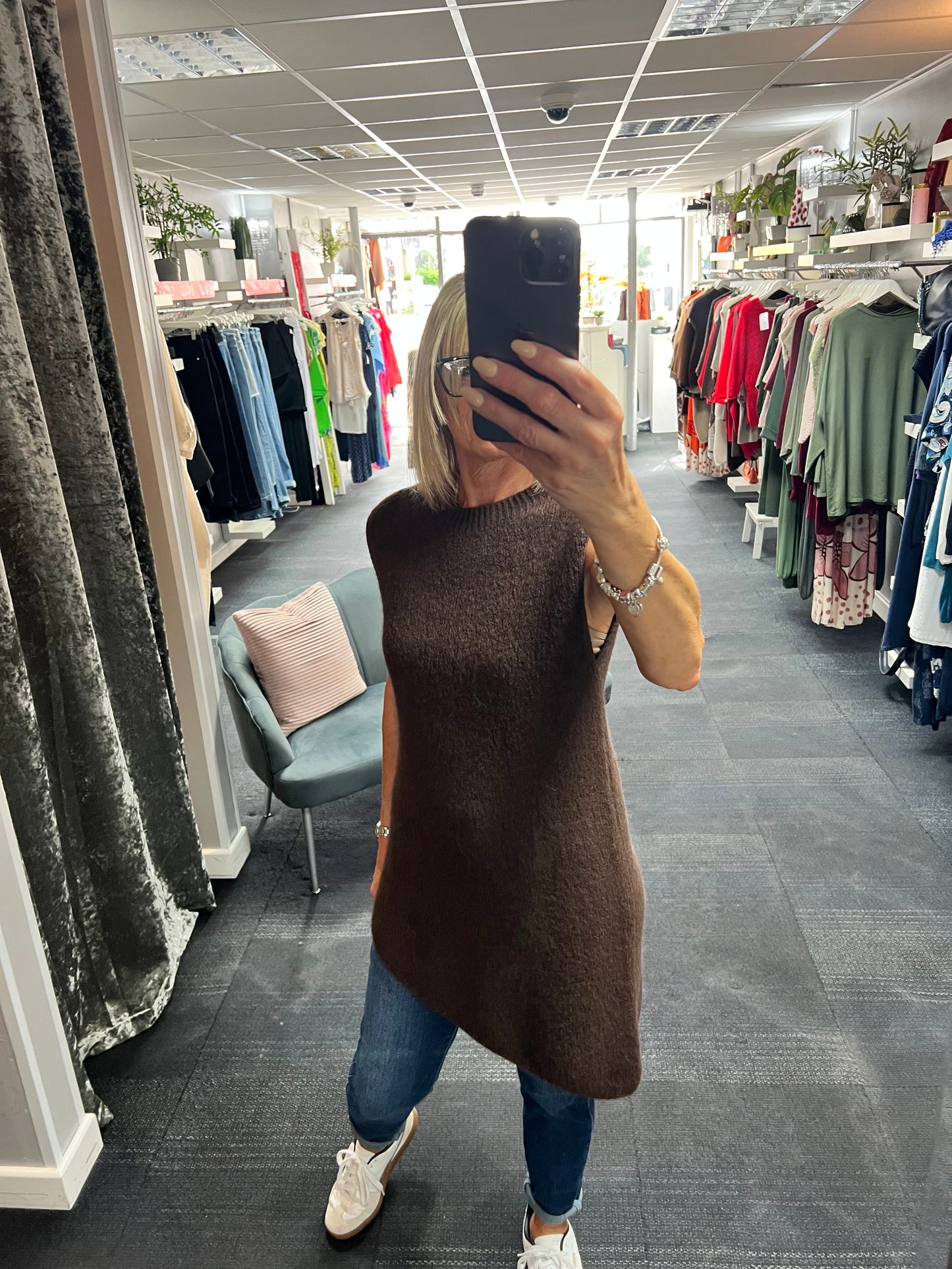 Alpaca Blend Asymmetrical Knit