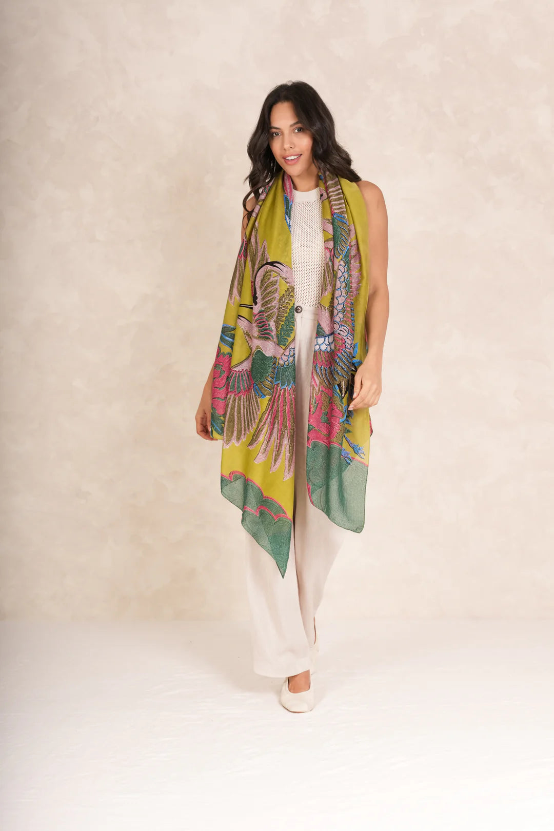 OHS Crane Olive Scarf