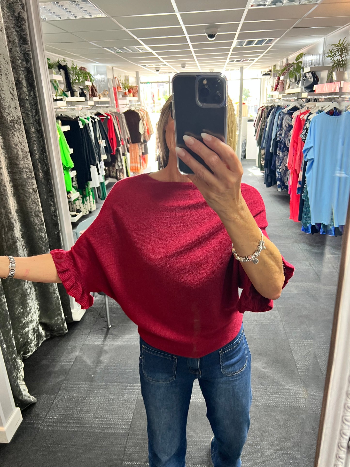 Frill Sleeve Knit
