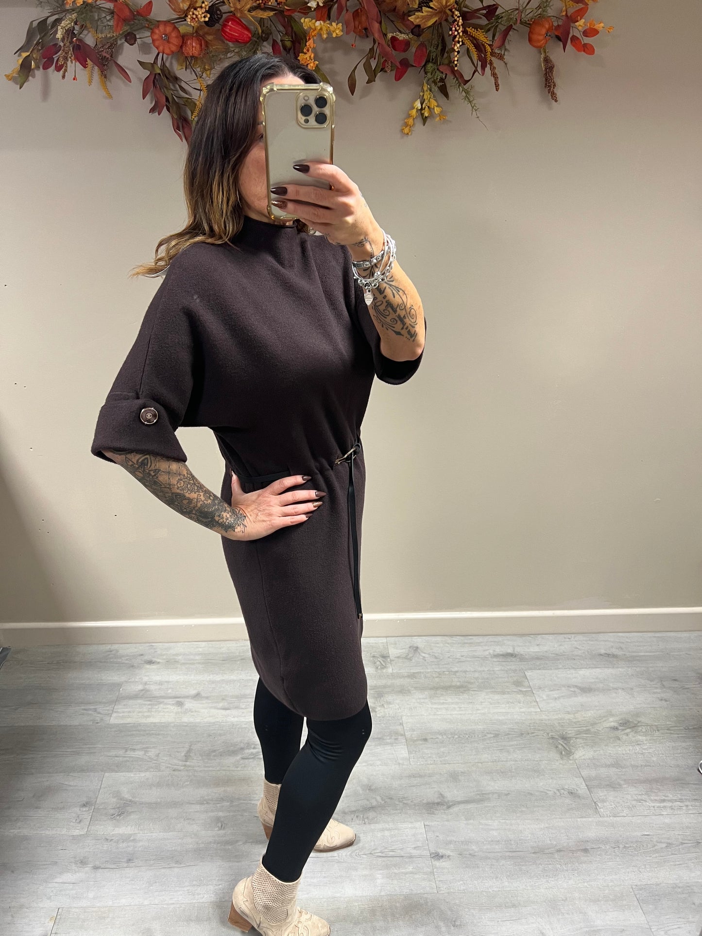 Belted Knit Dress