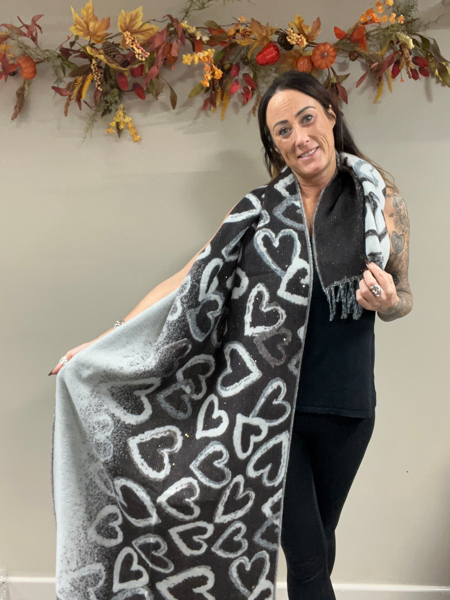 Chunky Soft Heart Scarf