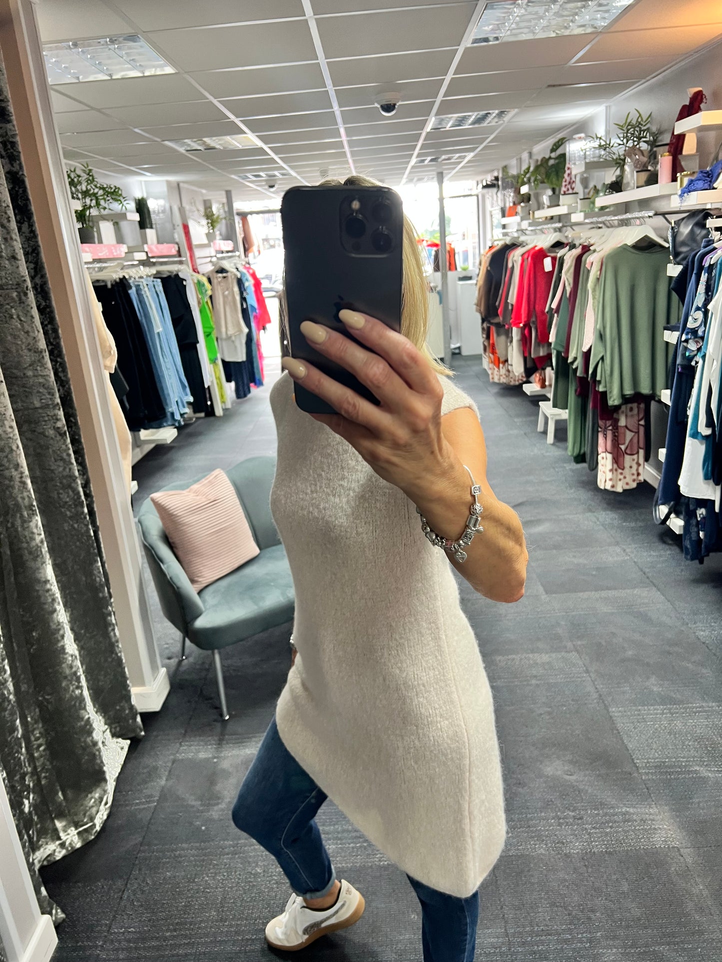 Alpaca Blend Asymmetrical Knit