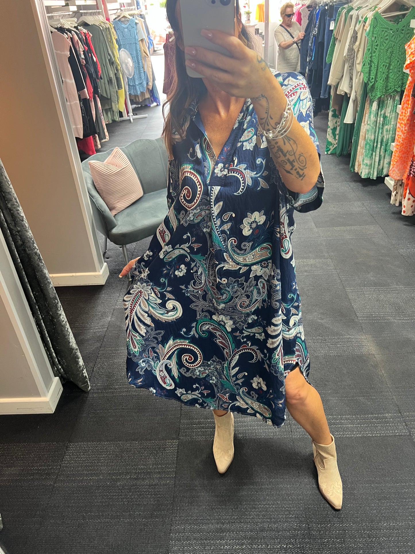 Paisley Collar Dress