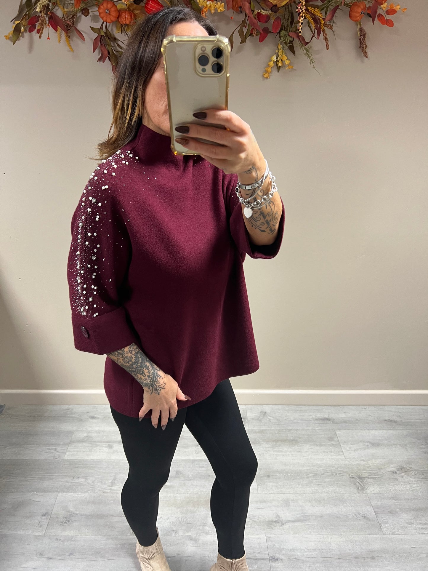 Sparkle Shoulder Button Knit